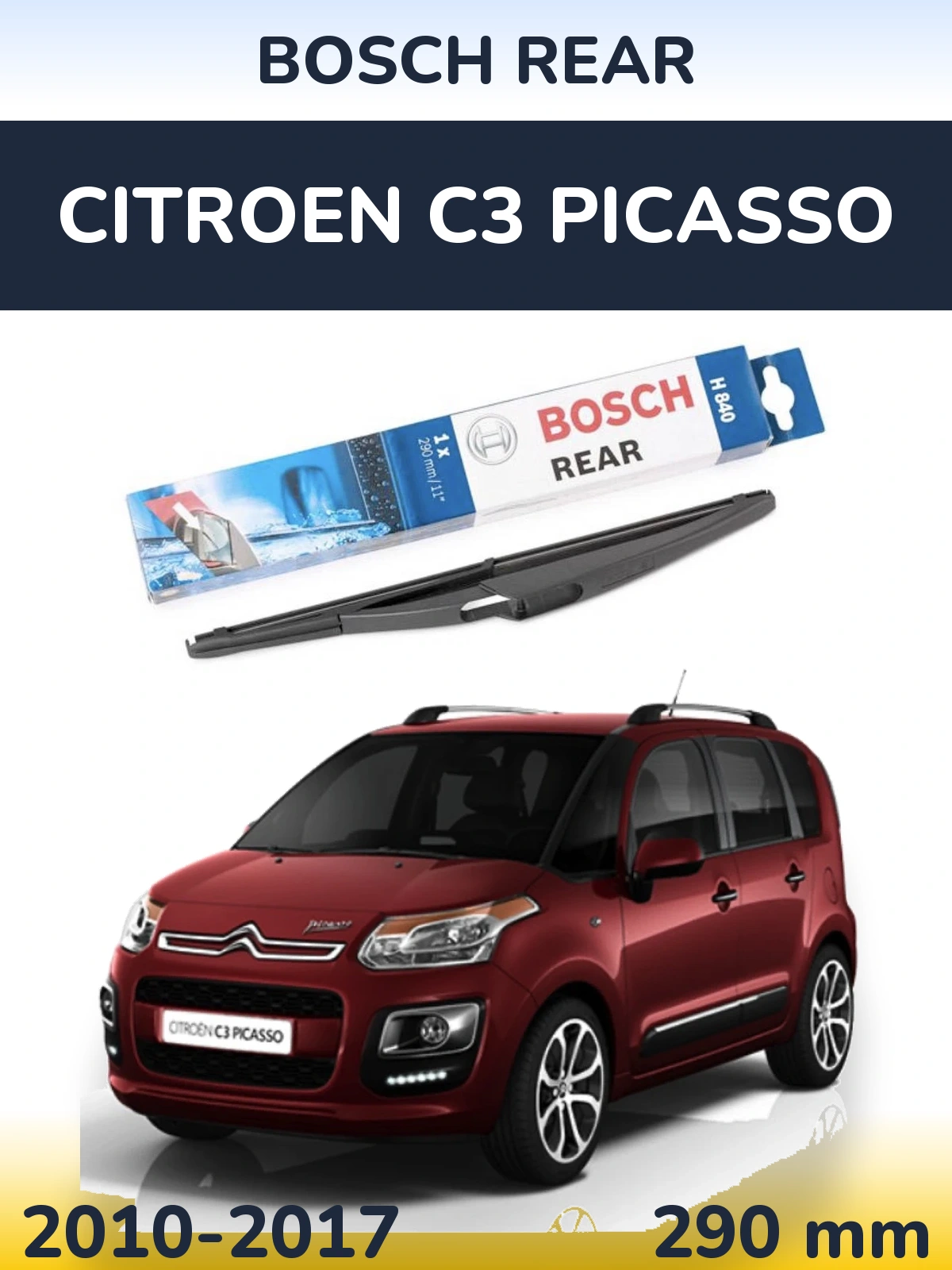 Tylna wycieraczka BOSCH Rear 290 mm do Citroen C3 Picasso 2010-2017