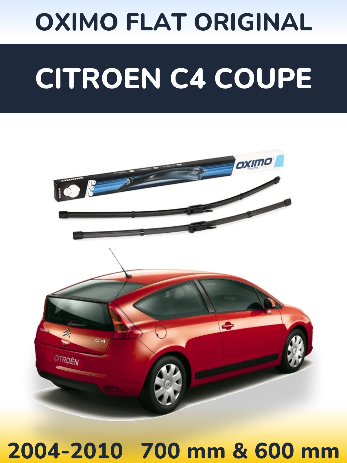Komplet przednich wycieraczek Oximo Flat Original 700 & 600 mm do Citroen C4 Coupe 2004-2010