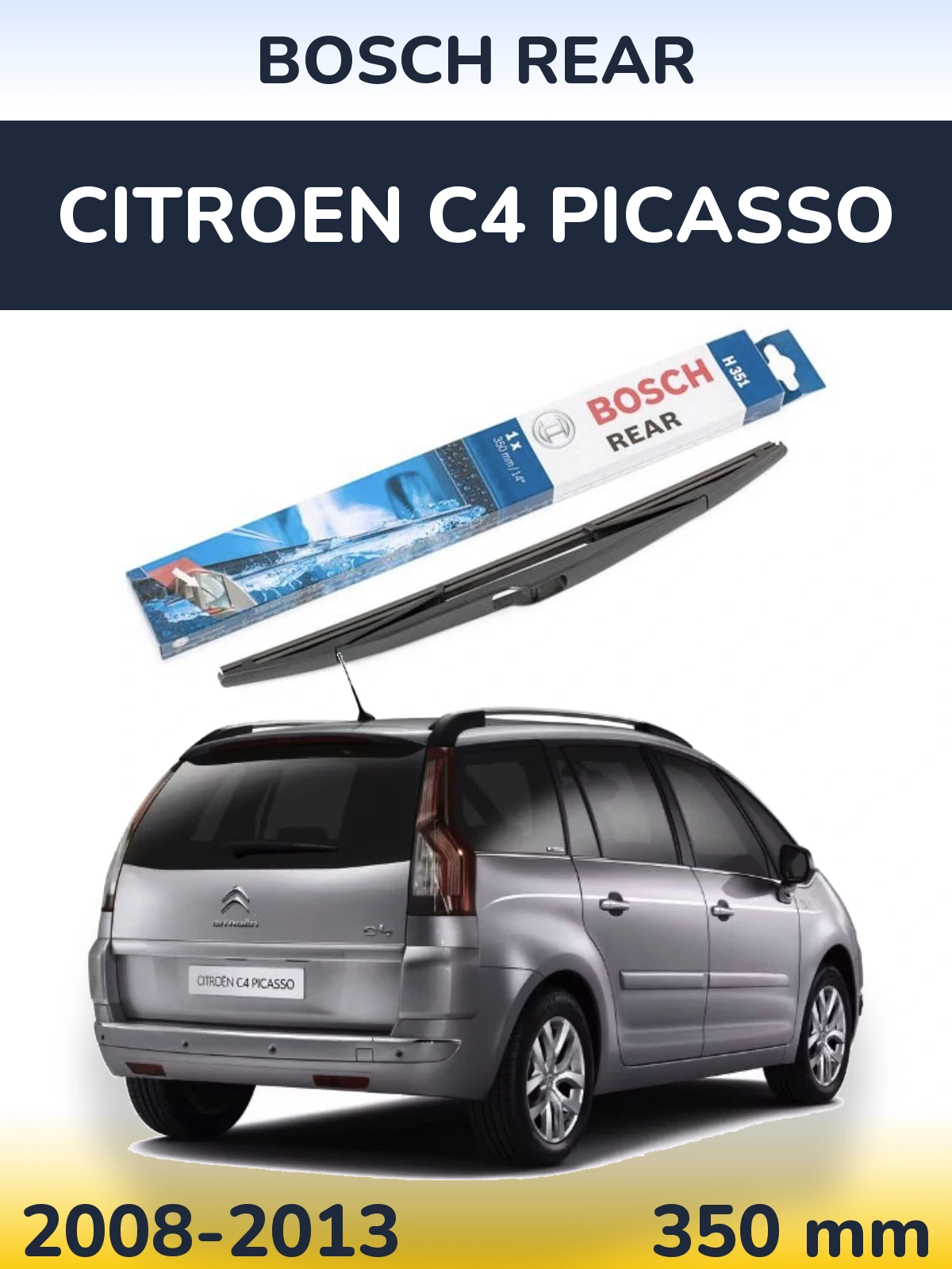 Задня щітка BOSCH Rear 350 мм для Citroen C4 Picasso 2008-2013