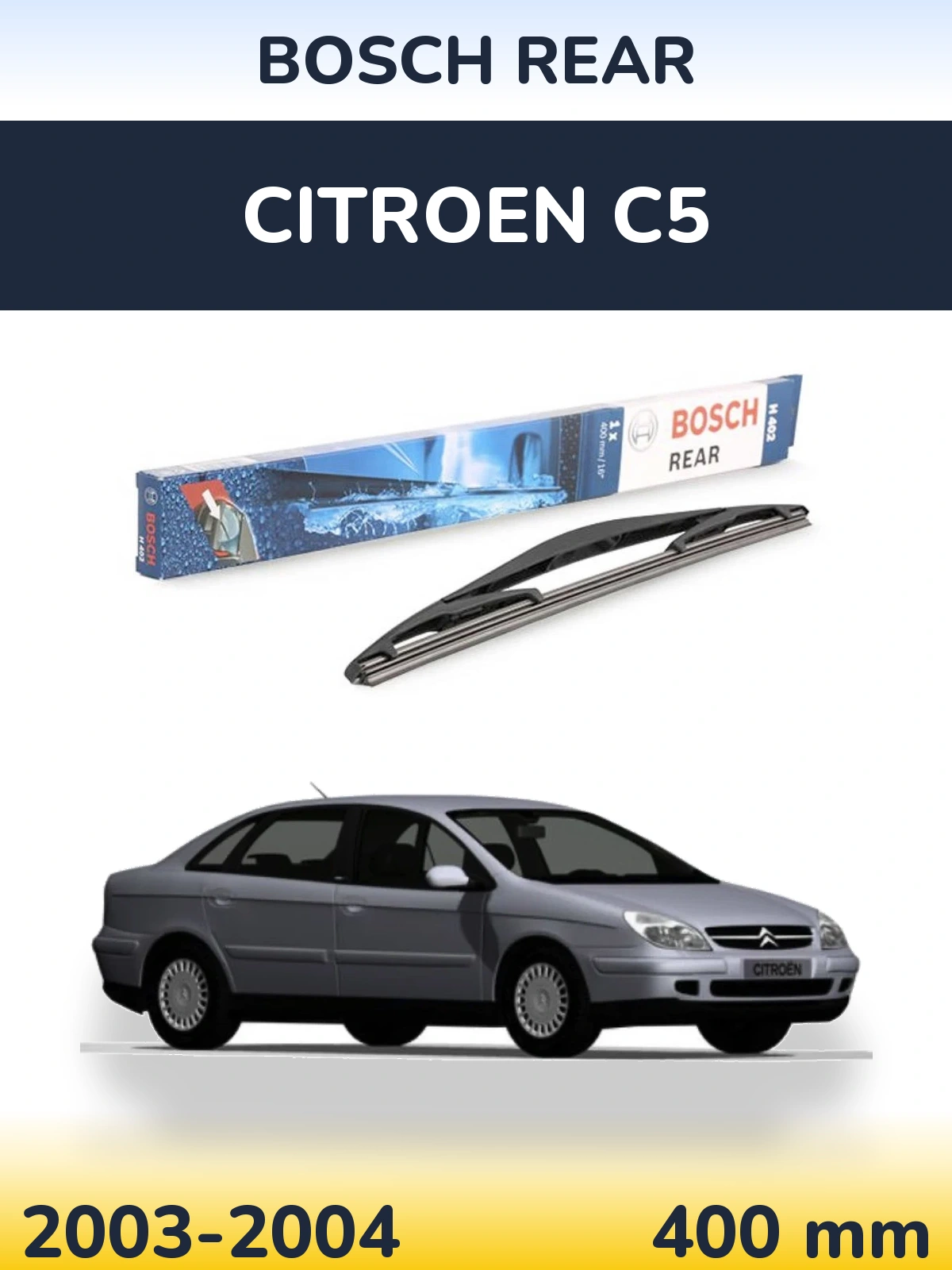 Задний дворник BOSCH Rear 400 мм для Citroen C5 2003-2004