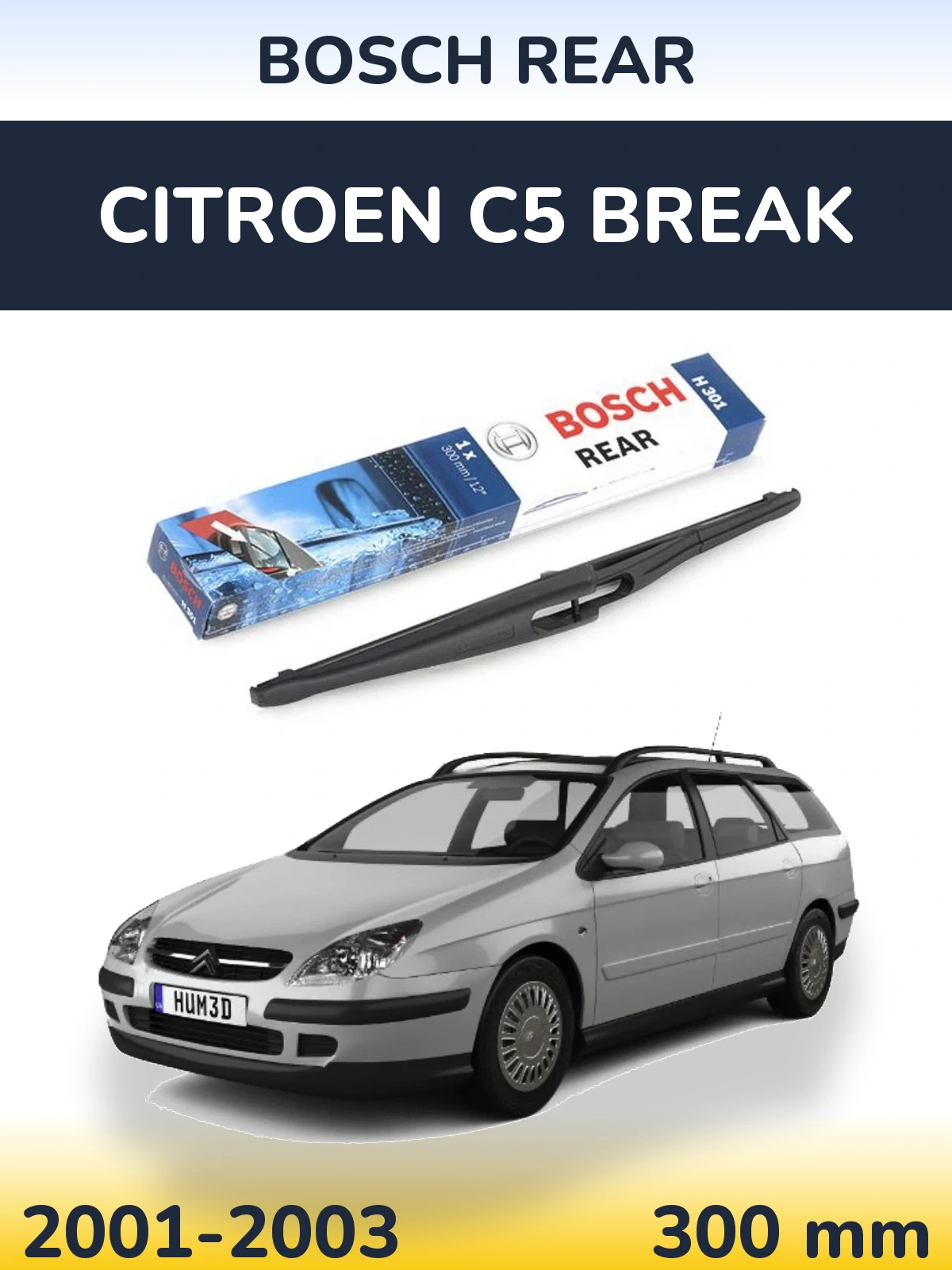 Задня щітка BOSCH Rear 300 мм для Citroen C5 Break 2001-2003
