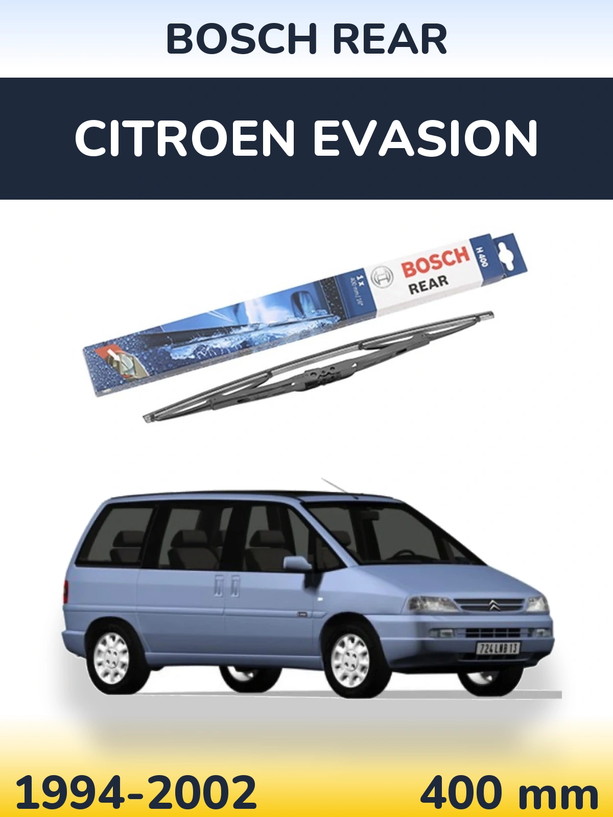 Задня щітка BOSCH Rear 400 мм для Citroen Evasion 1994-2002