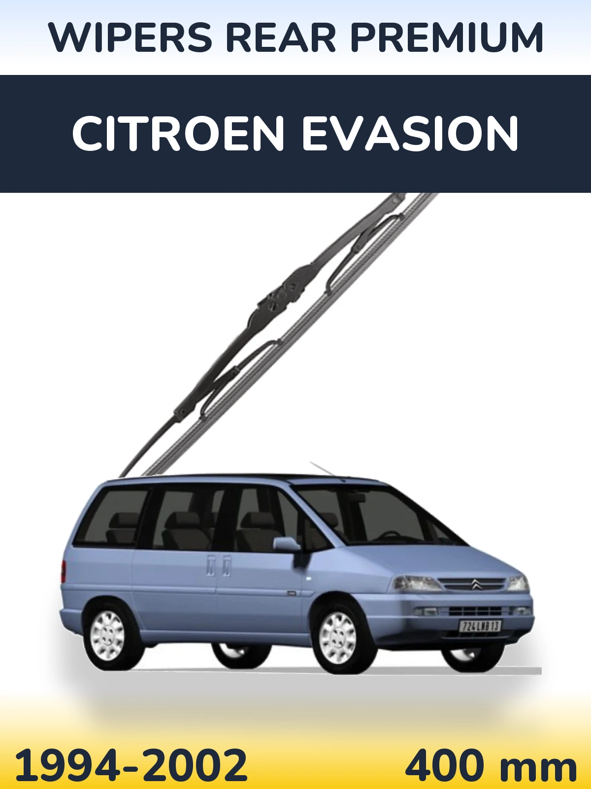 Rear wiper blade WIPERS REAR PREMIUM 400 mm for Citroen Evasion 1994-2002