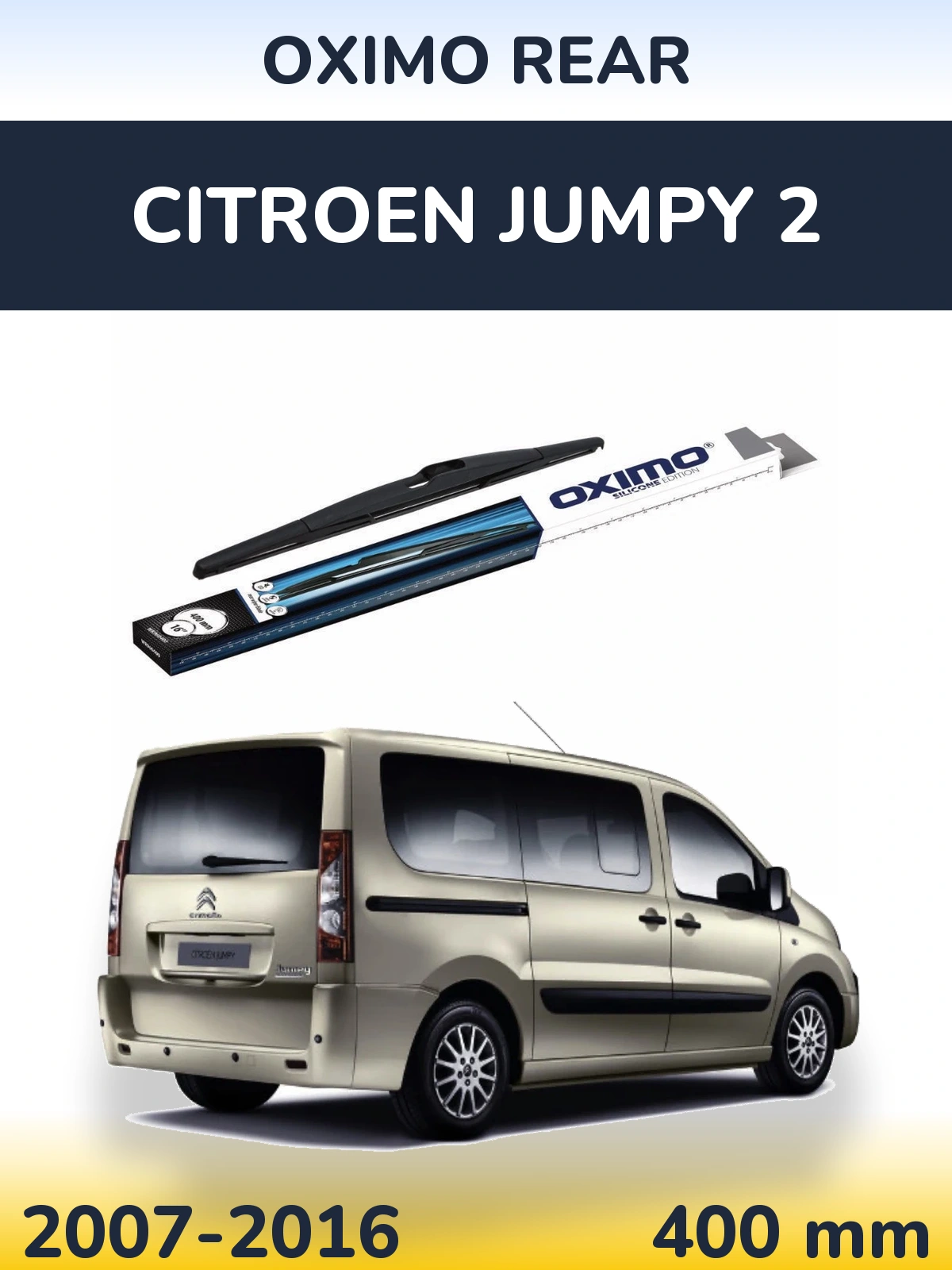 Rear wiper blade Oximo Rear 400 mm for Citroen Jumpy 2 2007-2016