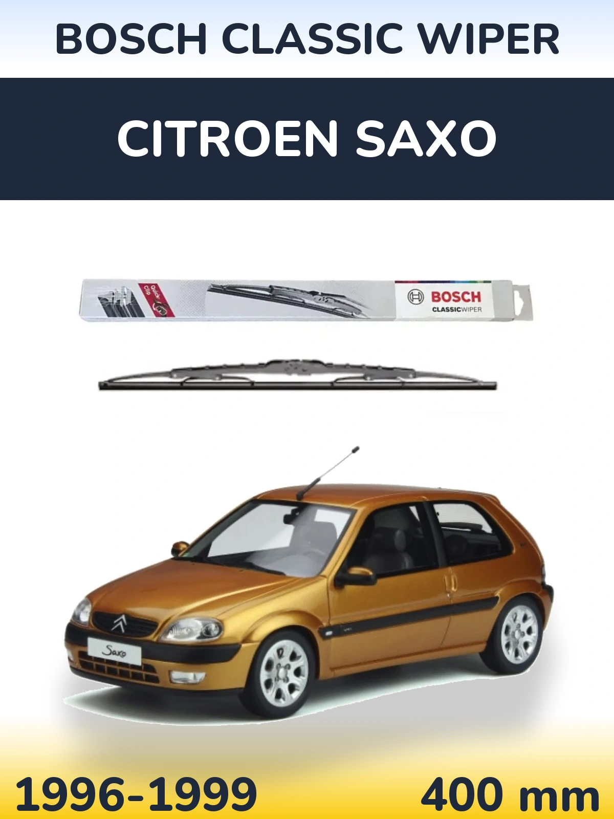Задний дворник BOSCH Classic Wiper 400 мм для Citroen Saxo 1996-1999