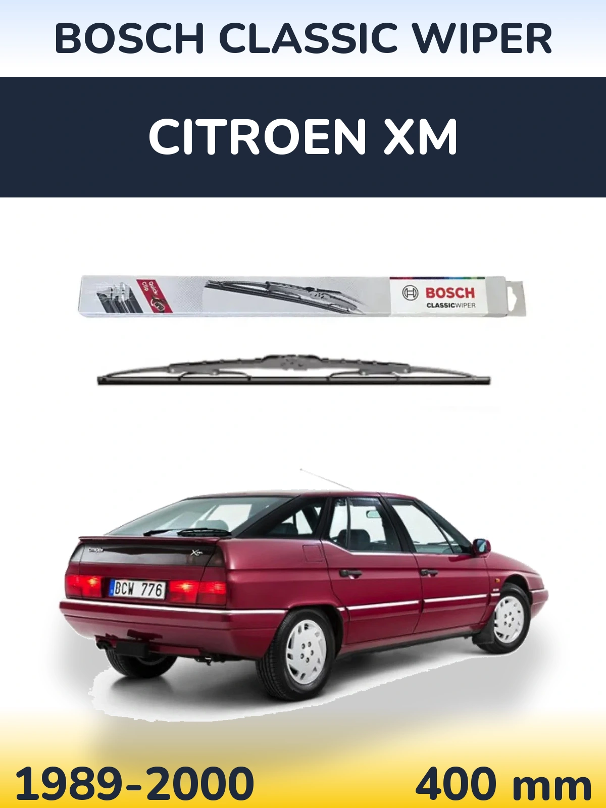 Tylna wycieraczka BOSCH Classic Wiper 400 mm do Citroen XM 1989-2000