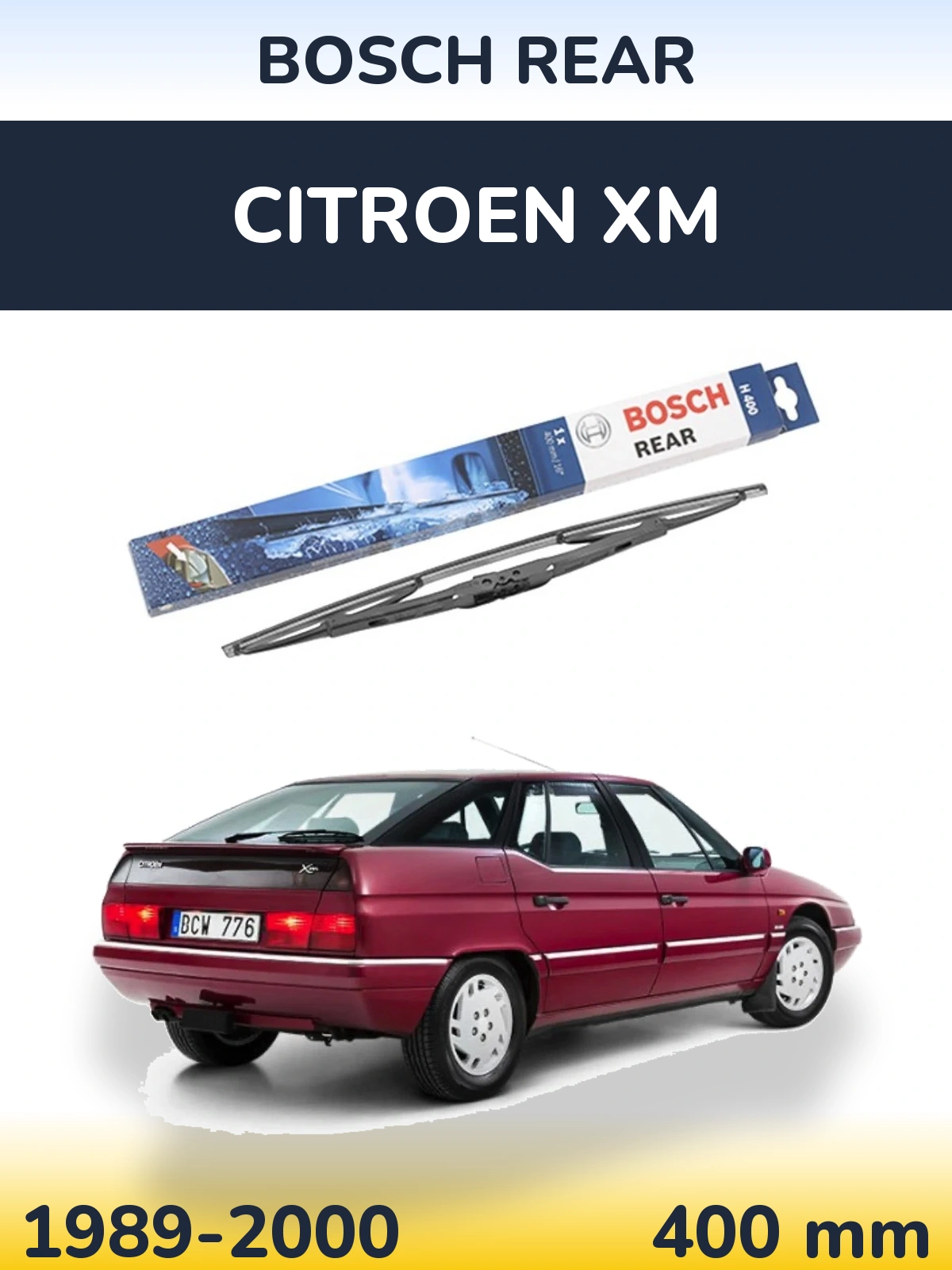 Задний дворник BOSCH Rear 400 мм для Citroen XM 1989-2000