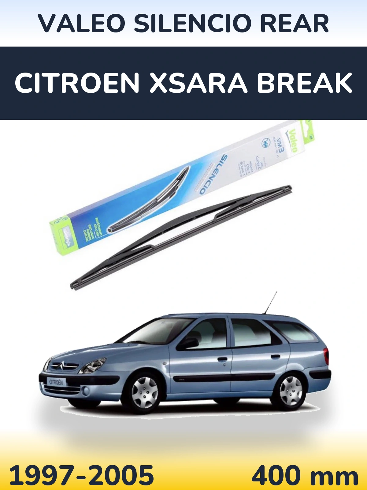 Задний дворник Valeo Silencio Rear 400 мм для Citroen Xsara Break 1997-2005