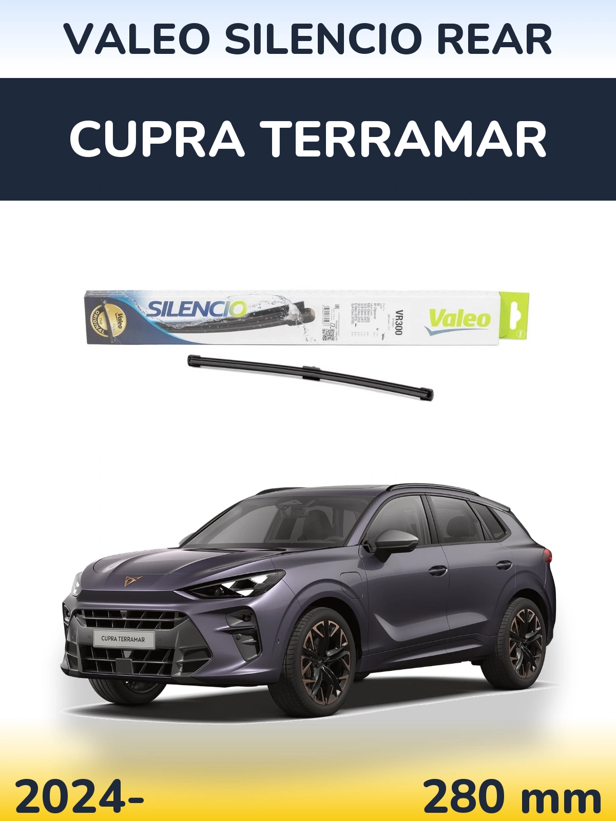 Rear wiper blade Valeo Silencio Rear 285 mm for Cupra Terramar 2024-2026