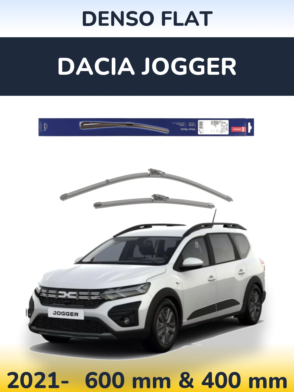 Komplet przednich wycieraczek Denso Flat 600 & 400 mm do Dacia Jogger 2021-2026