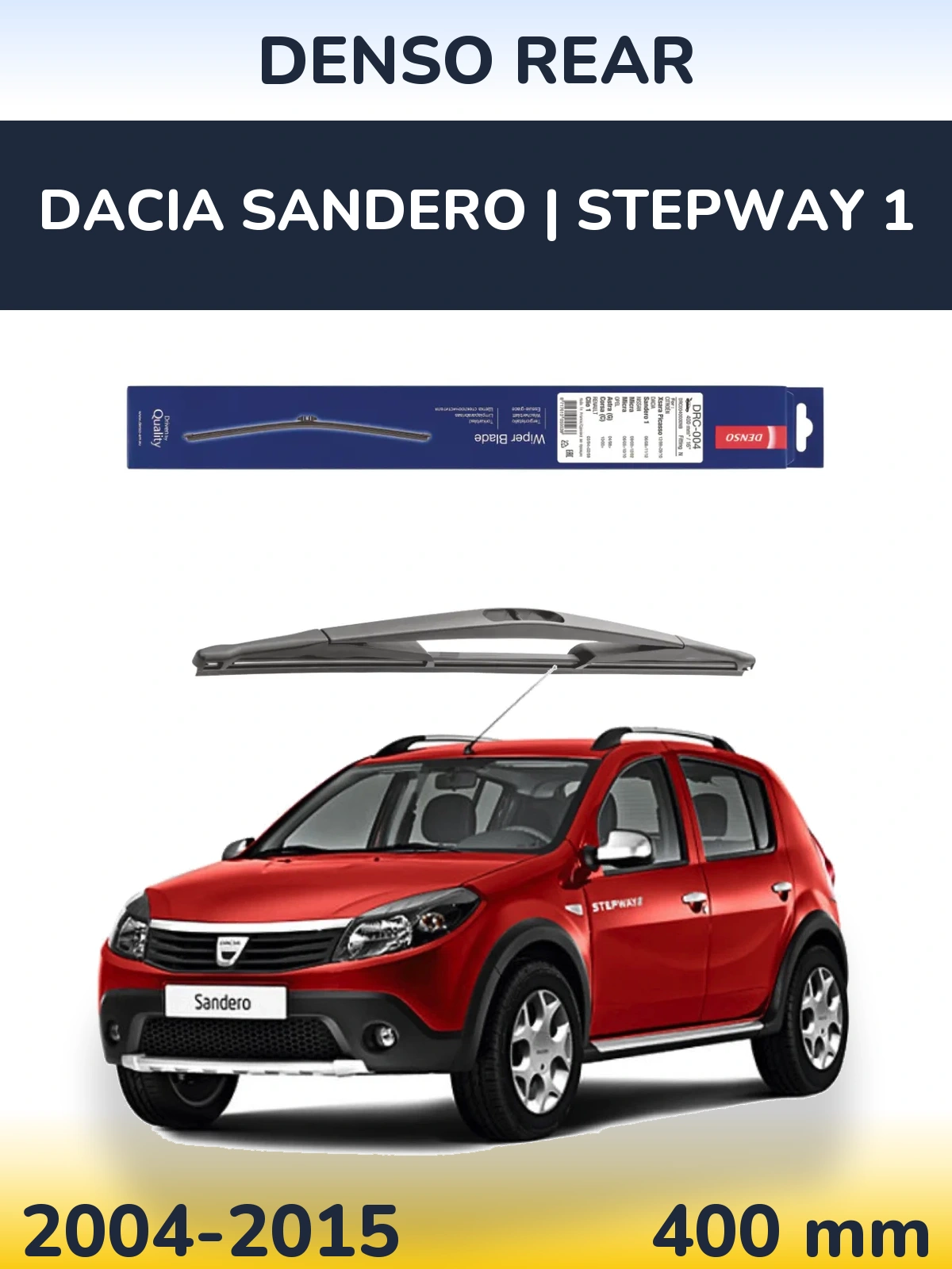 Задний дворник Denso Rear 400 мм для Dacia Sandero | Stepway 1 2004-2015