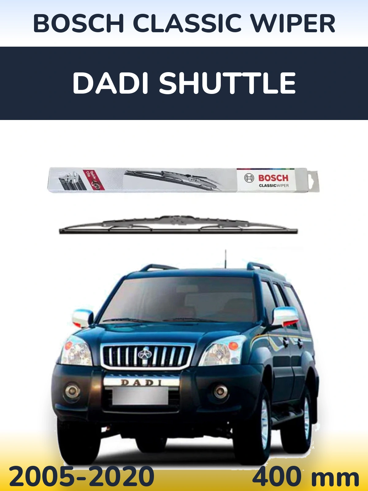 Tylna wycieraczka BOSCH Classic Wiper 400 mm do Dadi Shuttle 2005-2020
