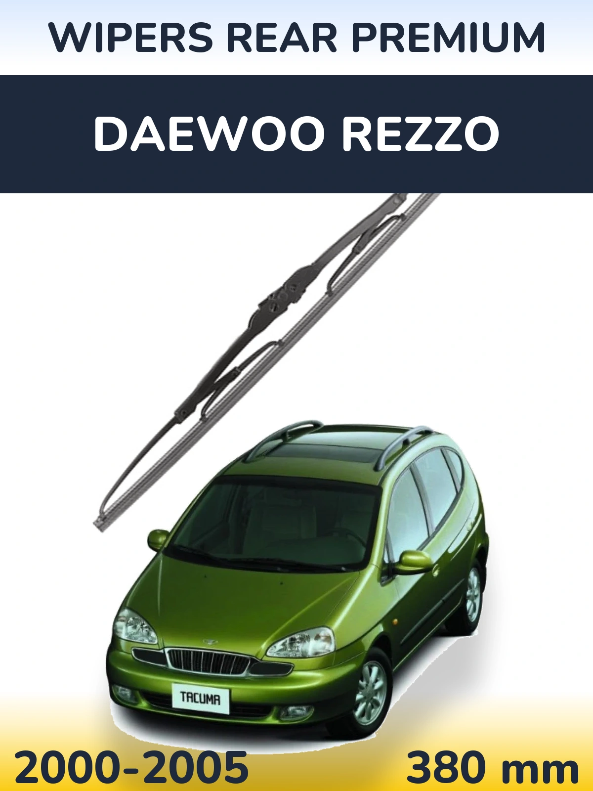 Rear wiper blade WIPERS REAR PREMIUM 380 mm for Daewoo Rezzo 2000-2005