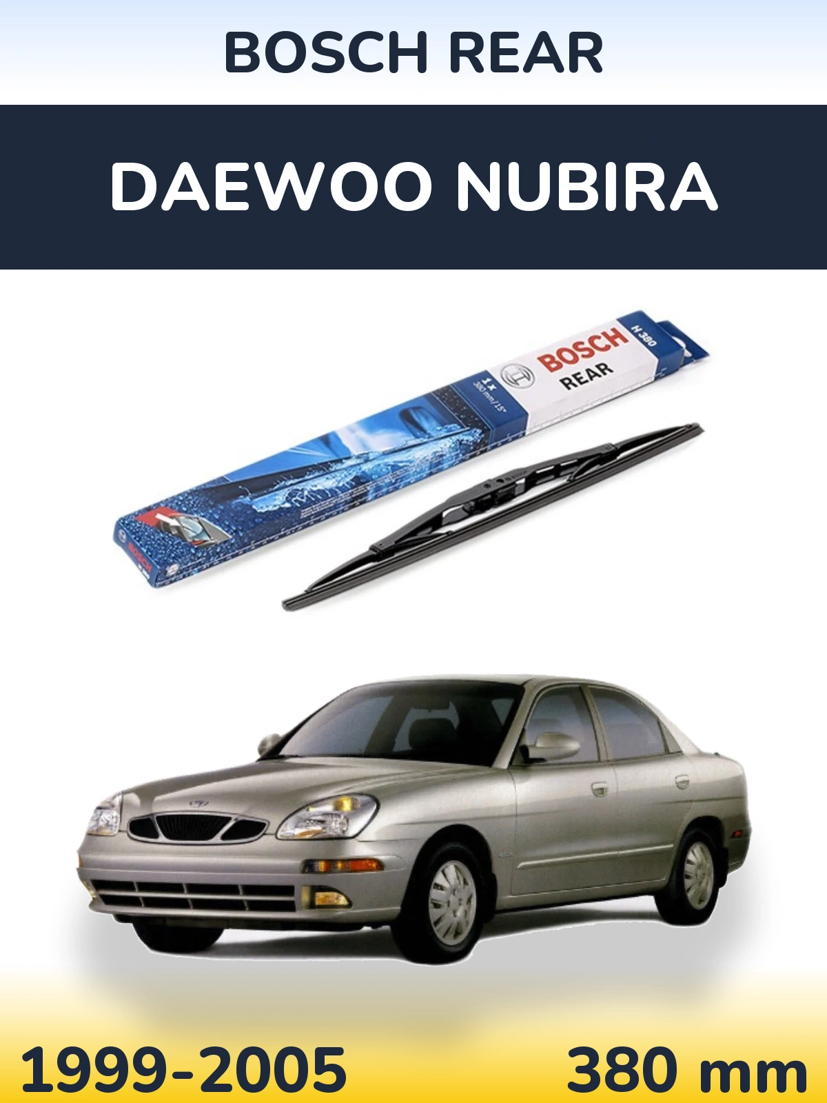 Задний дворник BOSCH Rear 380 мм для Daewoo Nubira 1999-2005
