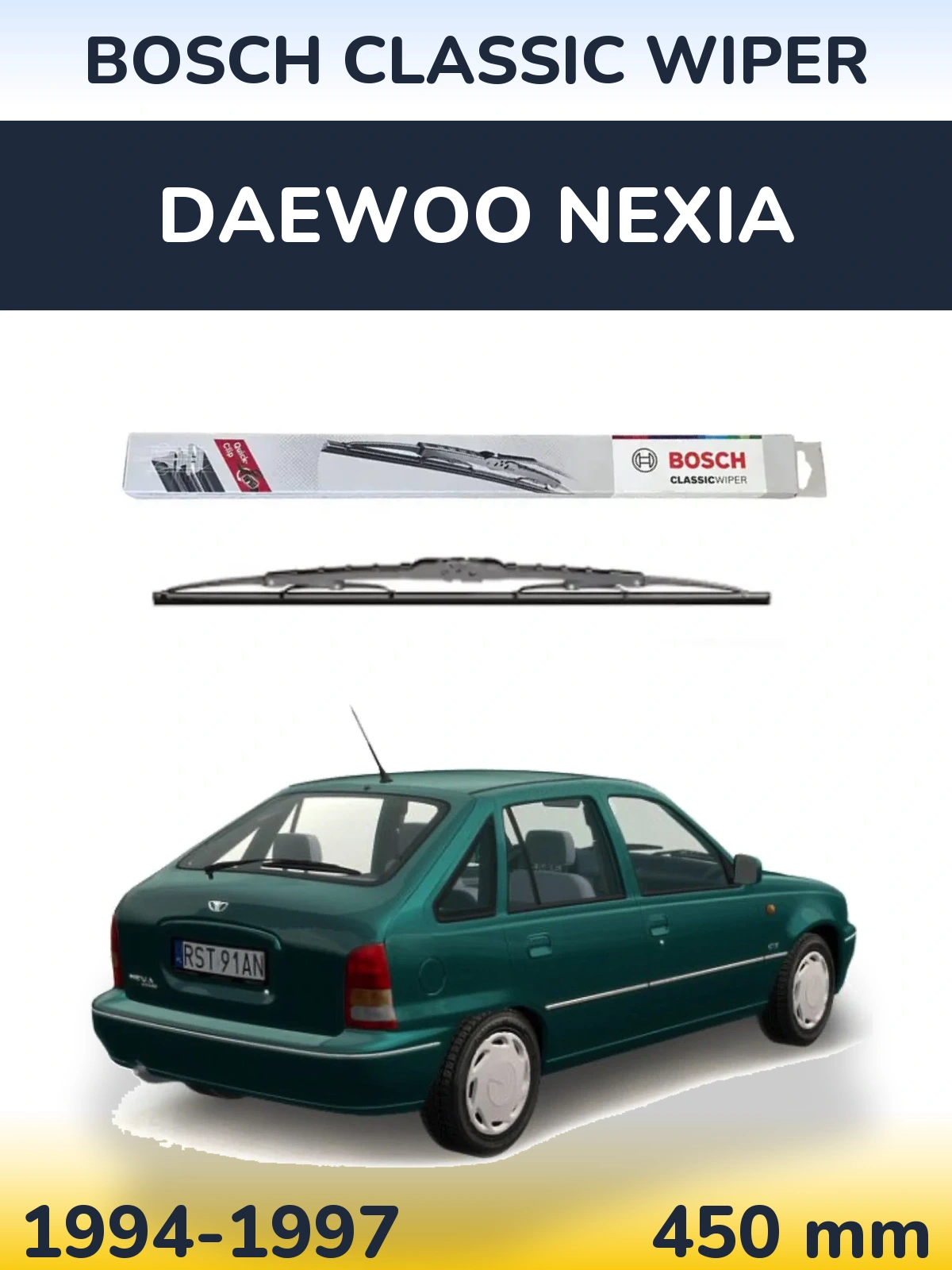 Tylna wycieraczka BOSCH Classic Wiper 450 mm do Daewoo Nexia 1994-1997