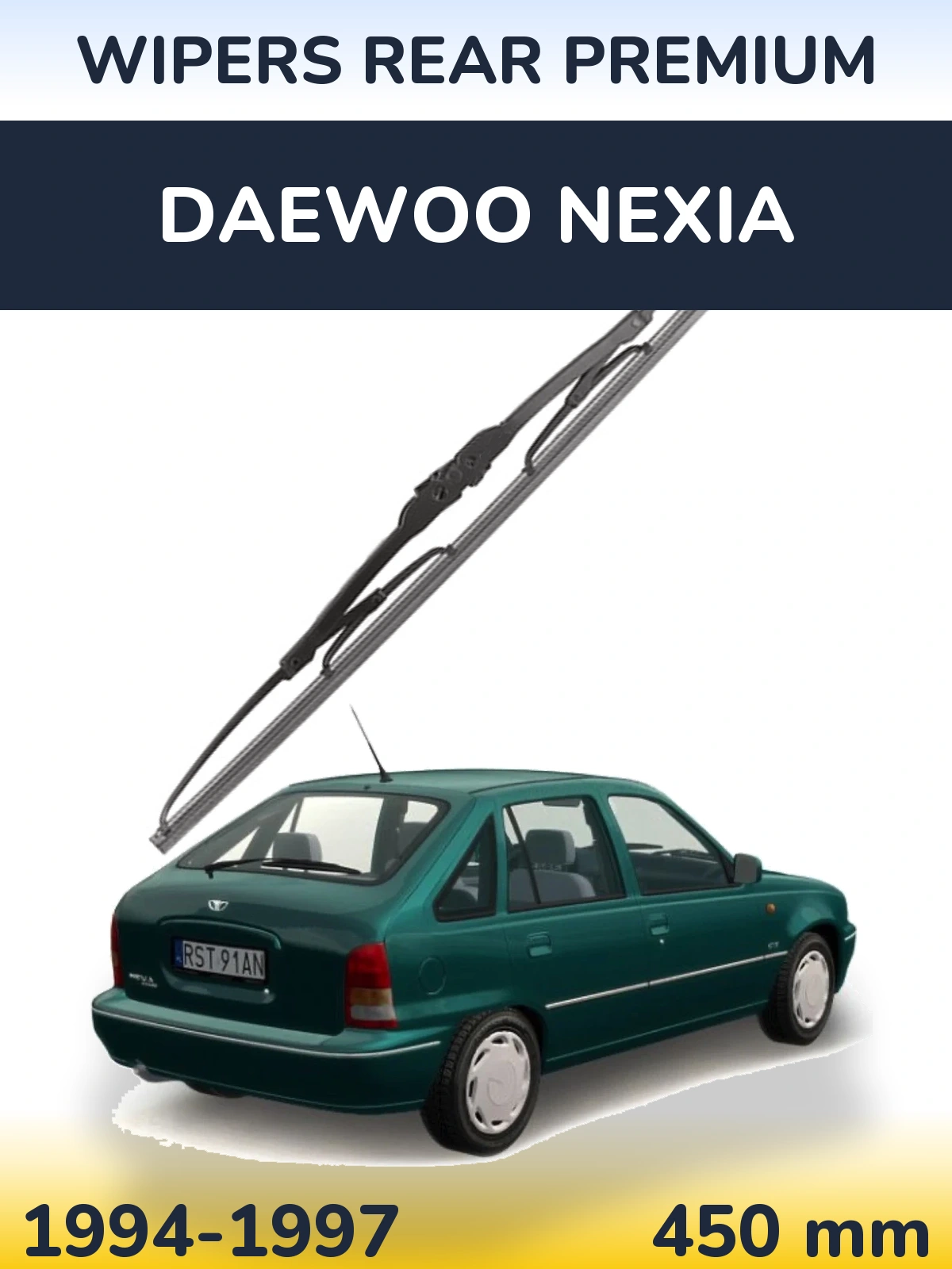 Rear wiper blade WIPERS REAR PREMIUM 450 mm for Daewoo Nexia 1994-1997