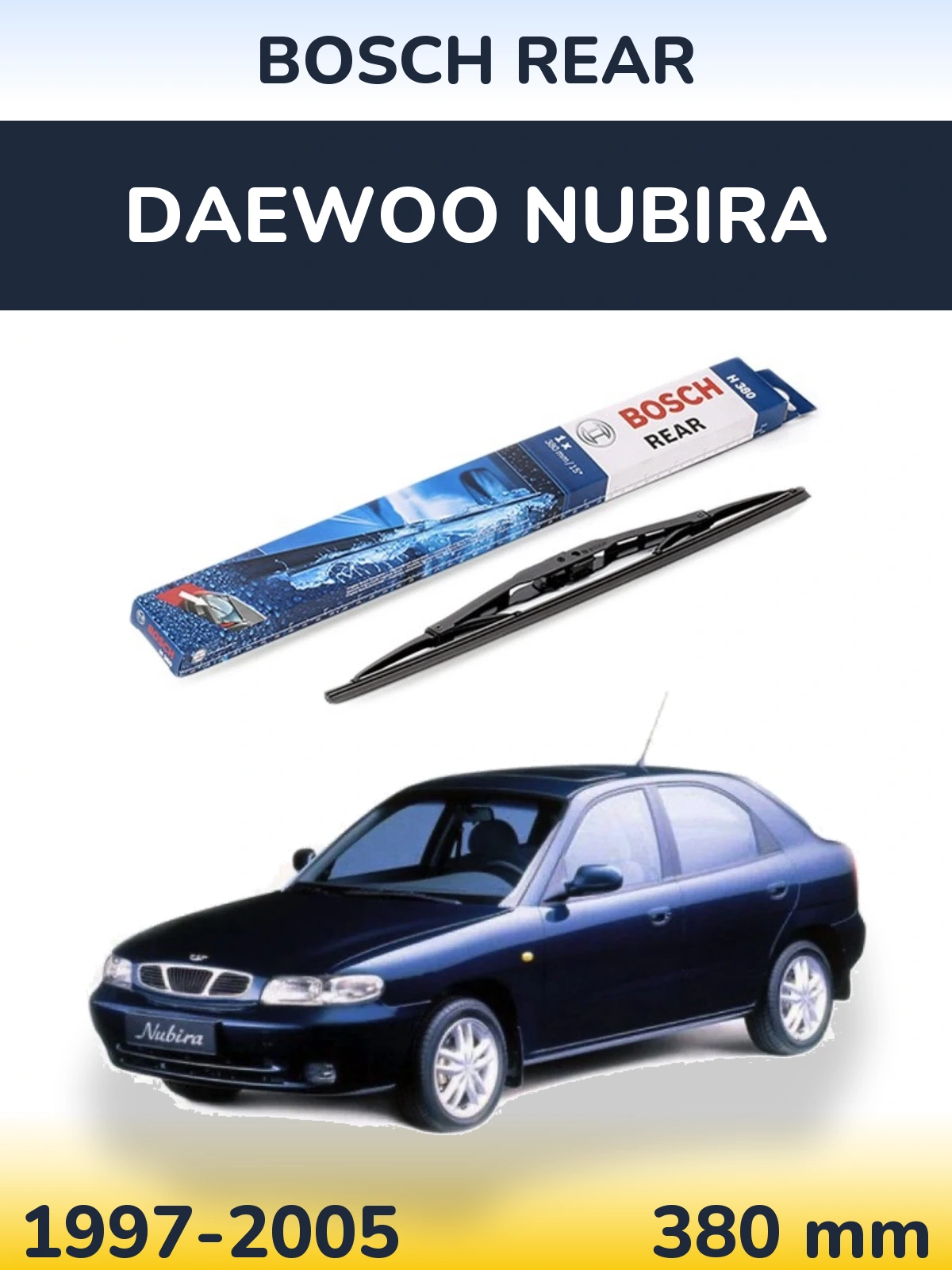 Tylna wycieraczka BOSCH Rear 380 mm do Daewoo Nubira 1997-2005