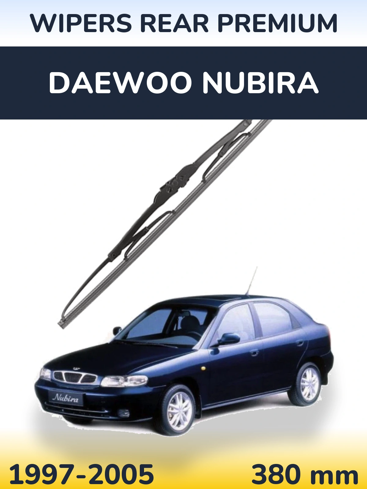Tylna wycieraczka WIPERS REAR PREMIUM 380 mm do Daewoo Nubira 1997-2005