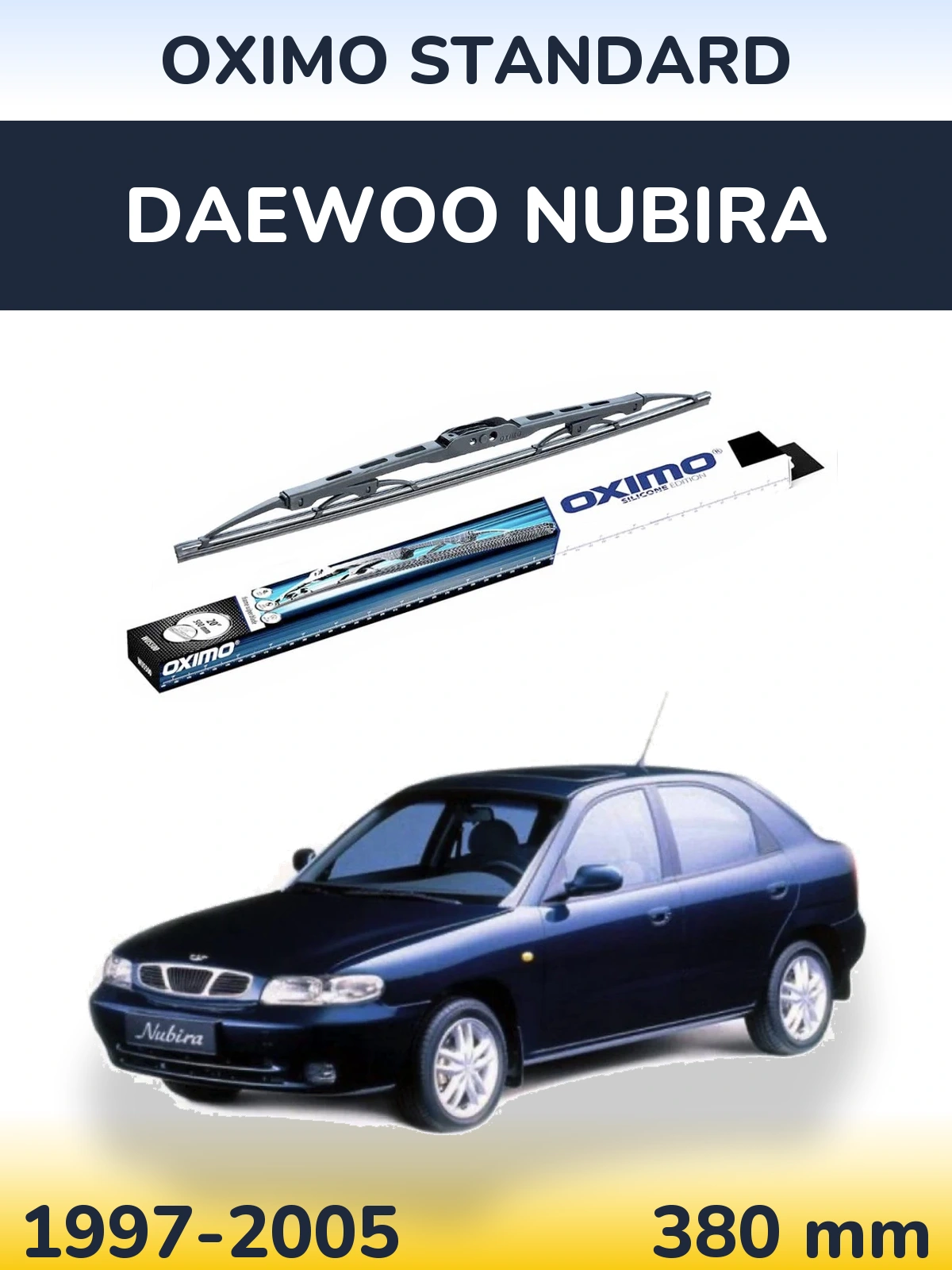 Rear wiper blade Oximo Standard 375 mm for Daewoo Nubira 1997-2005