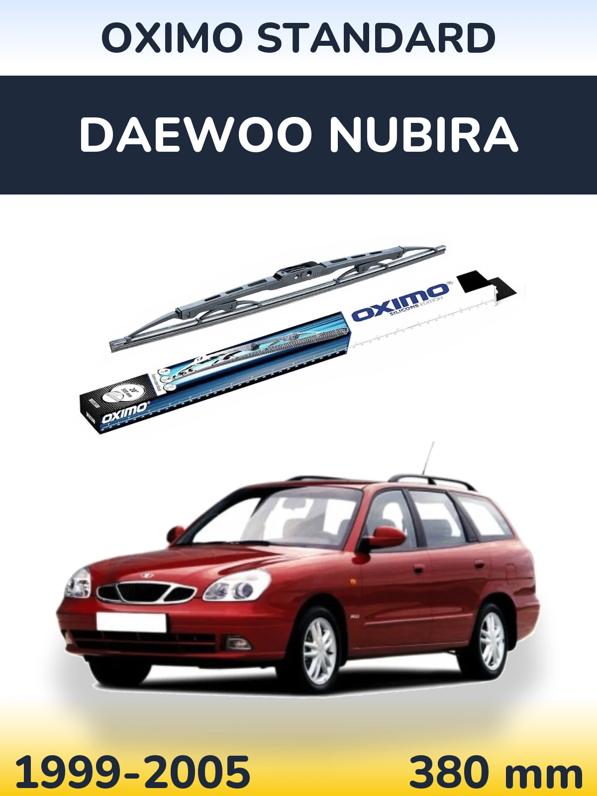 Rear wiper blade Oximo Standard 375 mm for Daewoo Nubira 1999-2005