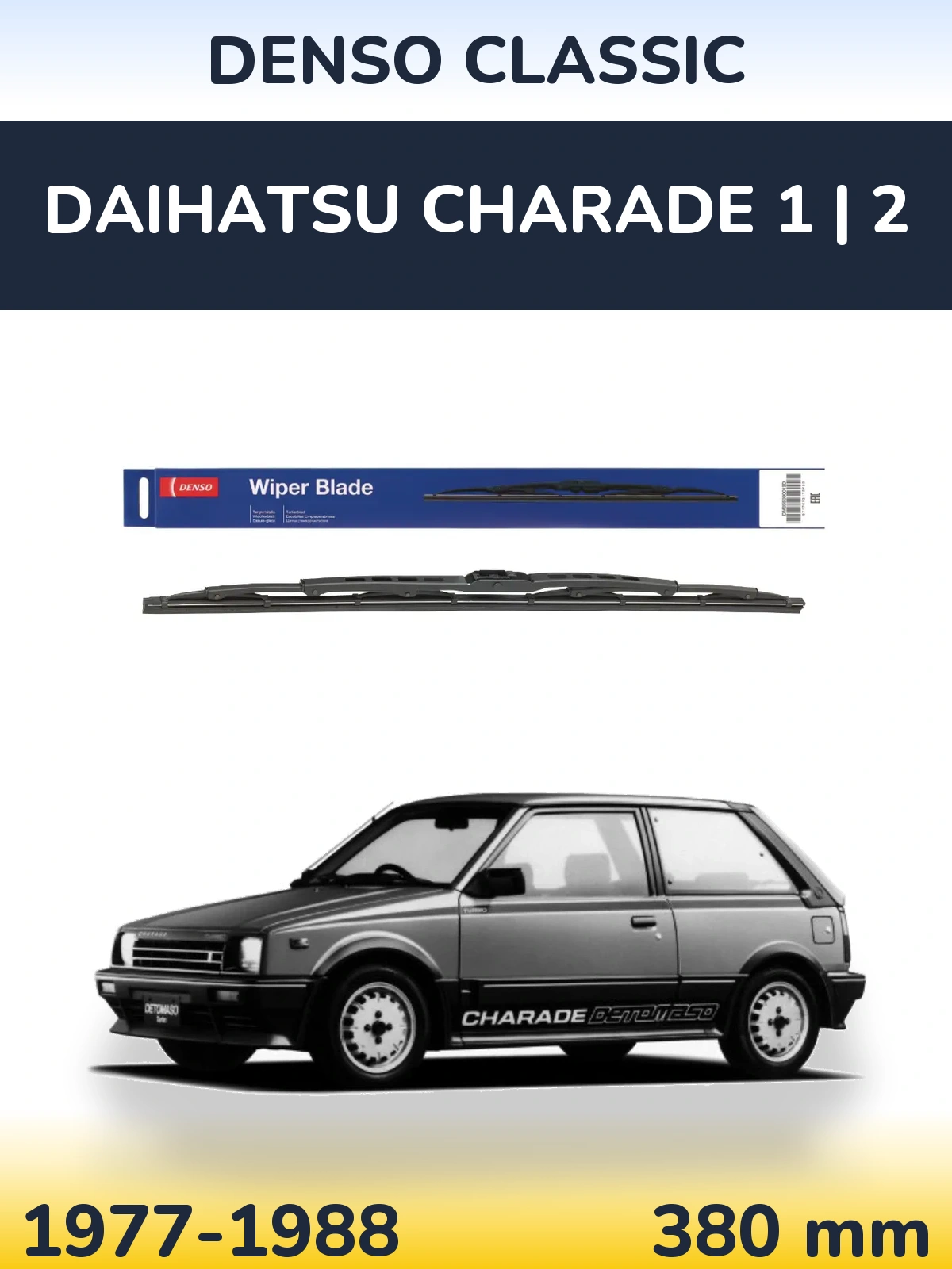 Tylna wycieraczka Denso Classic 380 mm do Daihatsu Charade 1 | 2 1977-1988