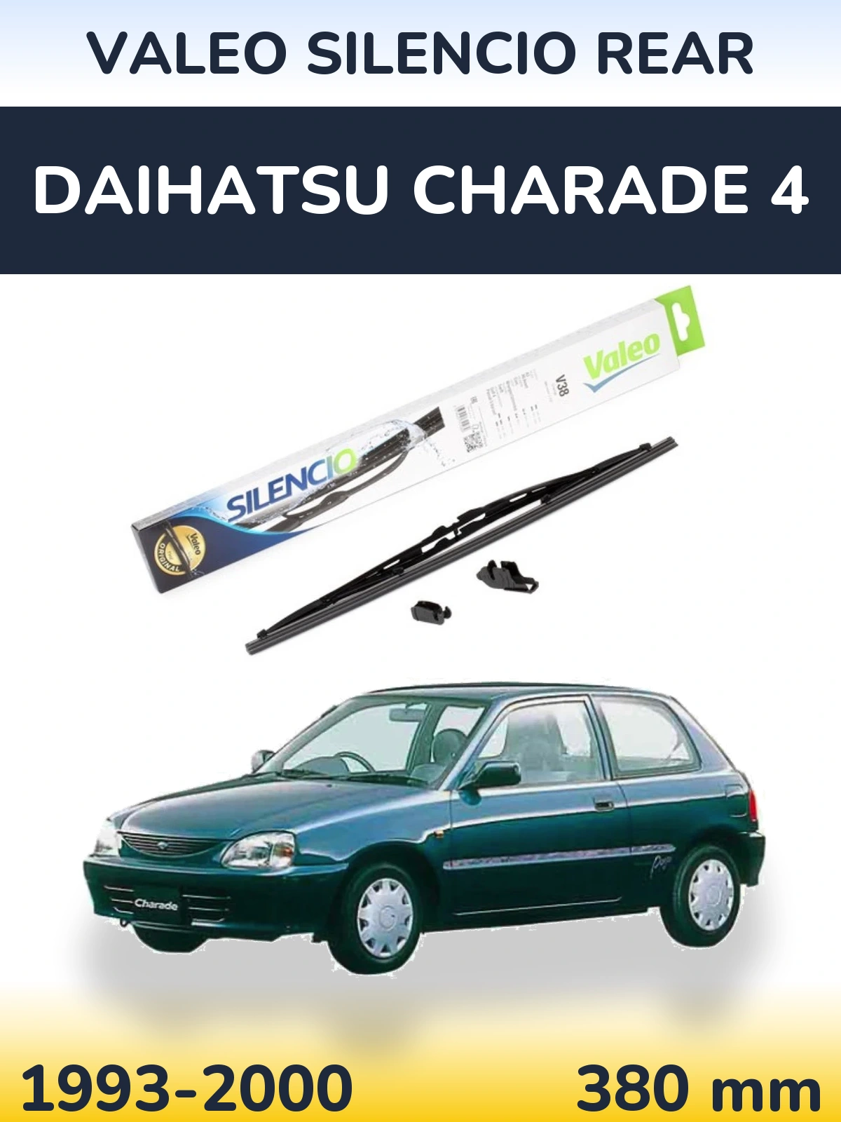 Задний дворник Valeo Silencio Rear 380 мм для Daihatsu Charade 4 1993-2000