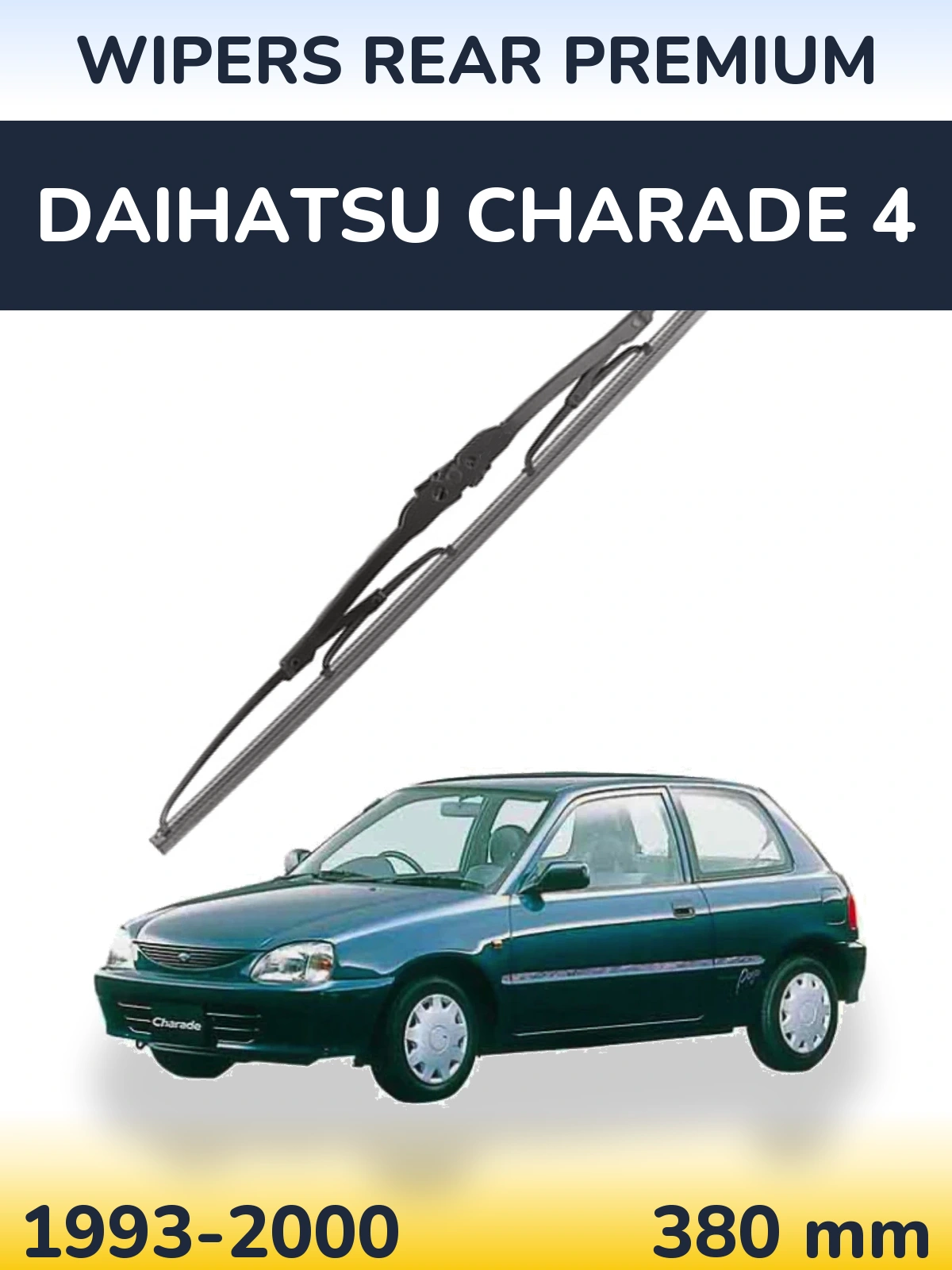 Задний дворник WIPERS REAR PREMIUM 380 мм для Daihatsu Charade 4 1993-2000