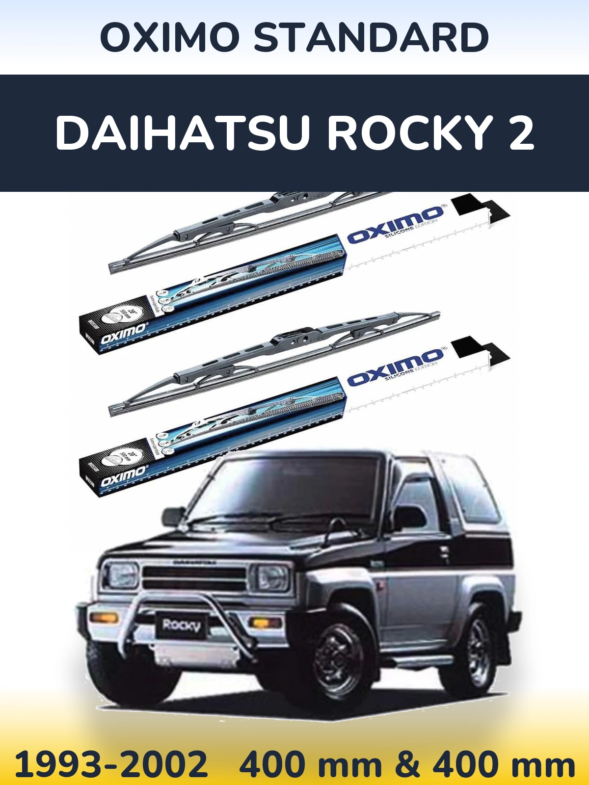 Komplet przednich wycieraczek Oximo Standard 400 & 400 mm do Daihatsu Rocky 2 1993-2002