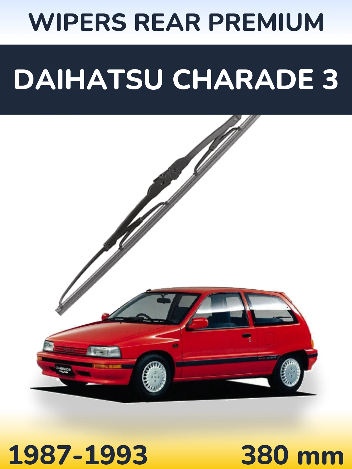Задний дворник WIPERS REAR PREMIUM 380 мм для Daihatsu Charade 3 1987-1993