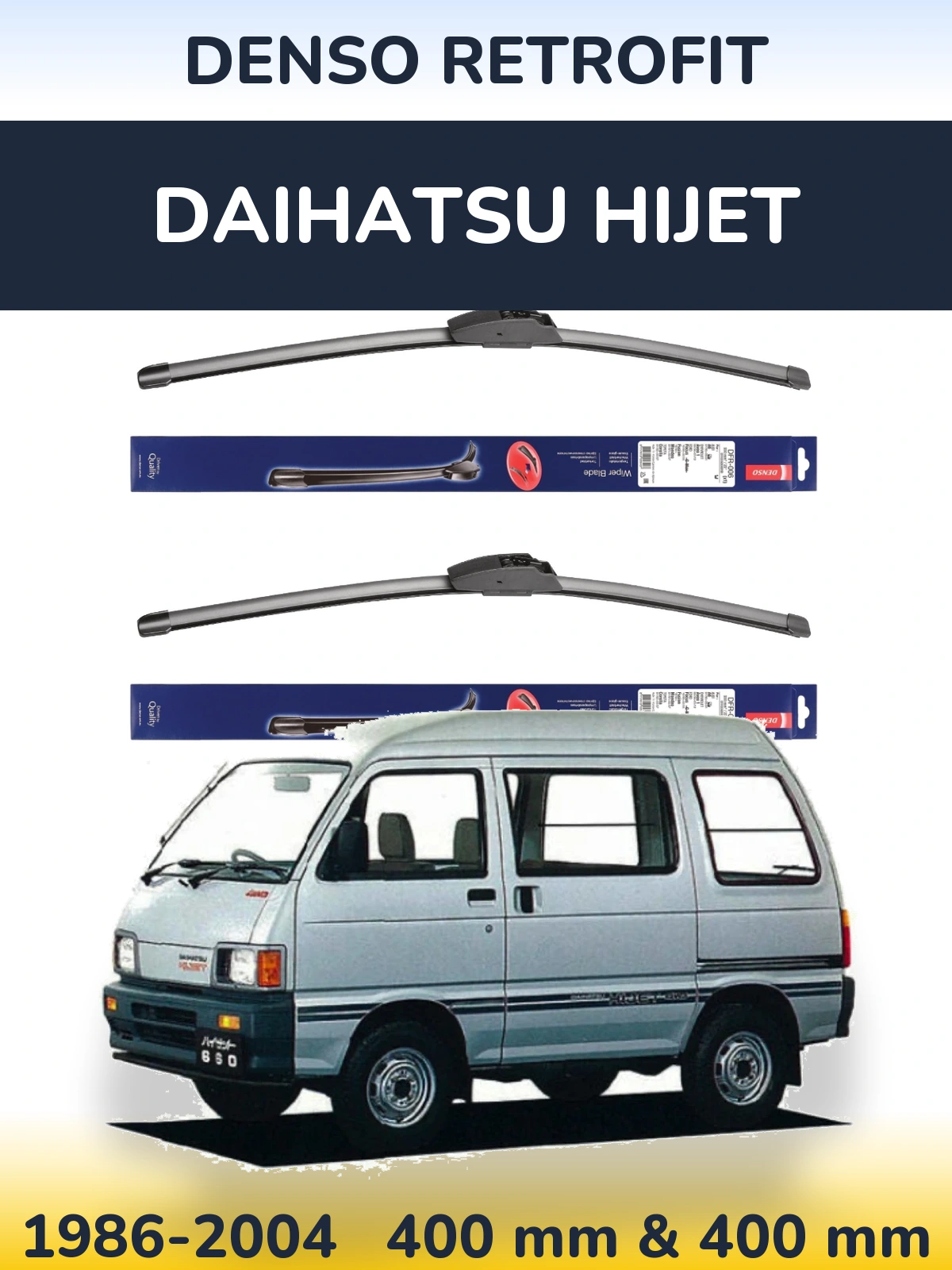 Комплект передних дворников Denso Retrofit 400 & 400 мм для Daihatsu HiJet 1986-2004