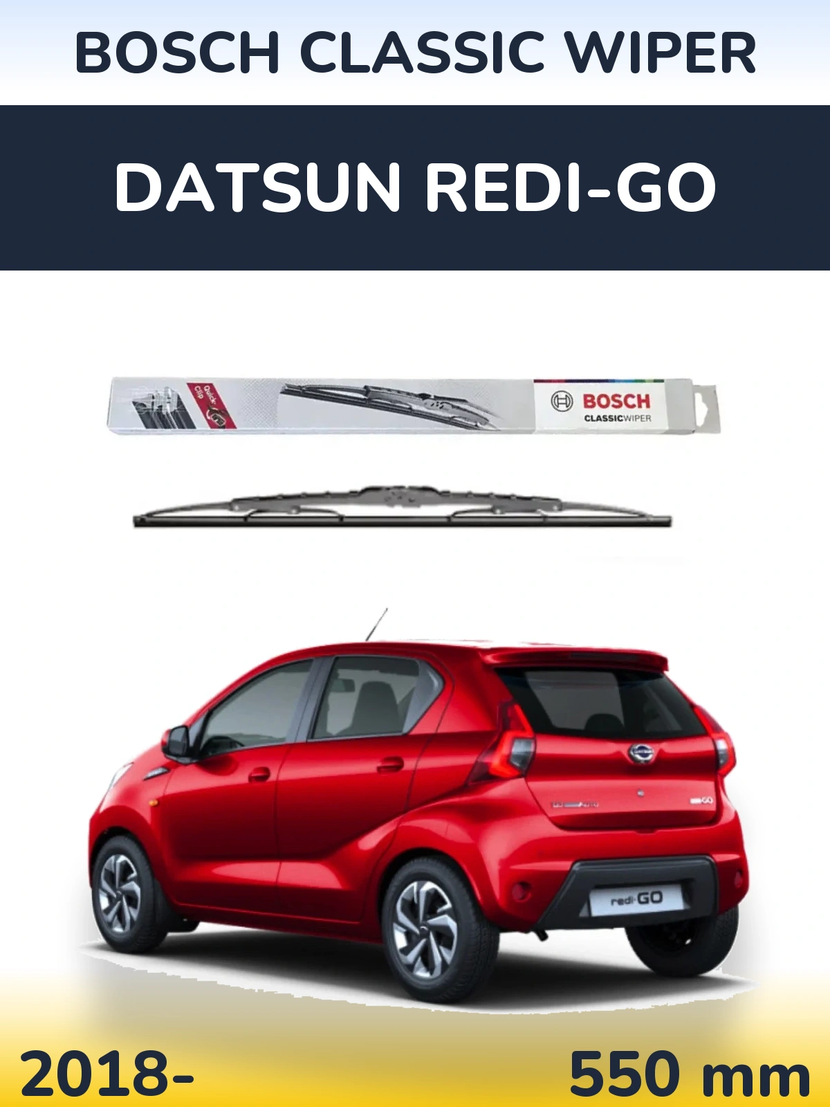 Przednia wycieraczka BOSCH Classic Wiper 550 mm do Datsun Redi-Go 2018-2026