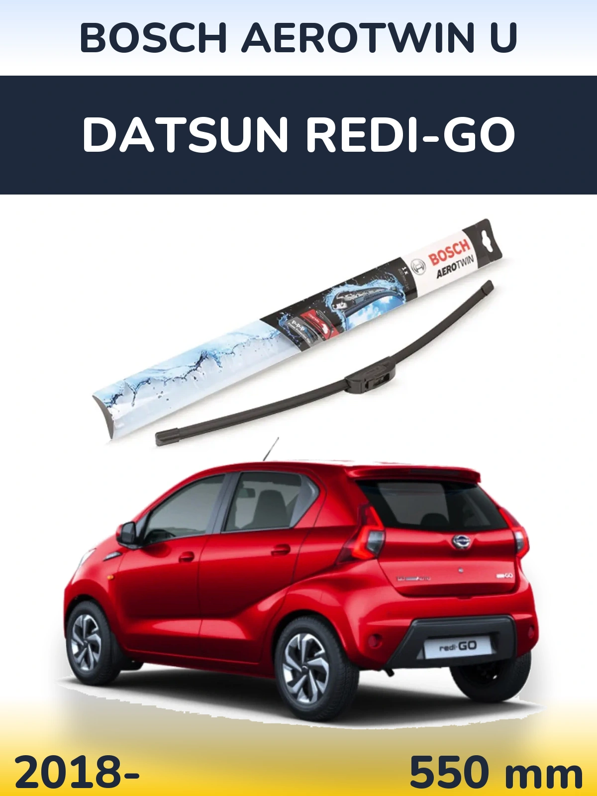 Przednia wycieraczka BOSCH AeroTwin U 550 mm do Datsun Redi-Go 2018-2026