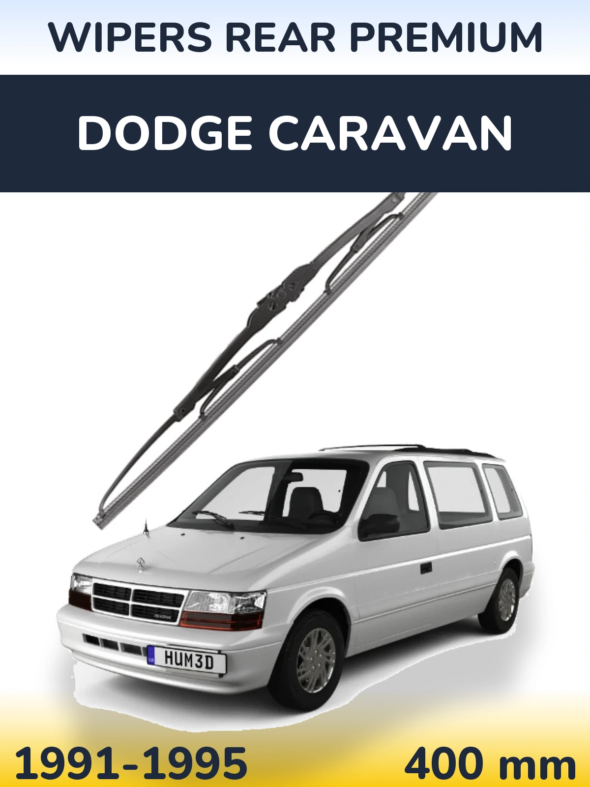 Tylna wycieraczka WIPERS REAR PREMIUM 400 mm do Dodge Caravan 1991-1995