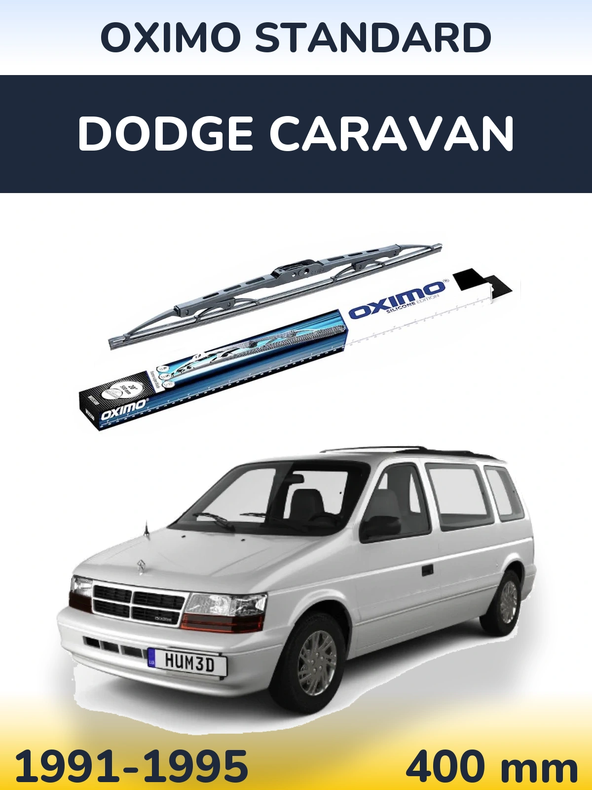 Tylna wycieraczka Oximo Standard 400 mm do Dodge Caravan 1991-1995