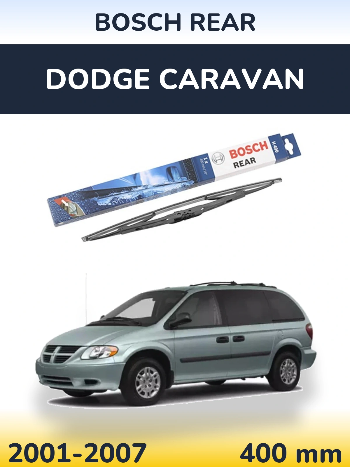 Задний дворник BOSCH Rear 400 мм для Dodge Caravan 2001-2007