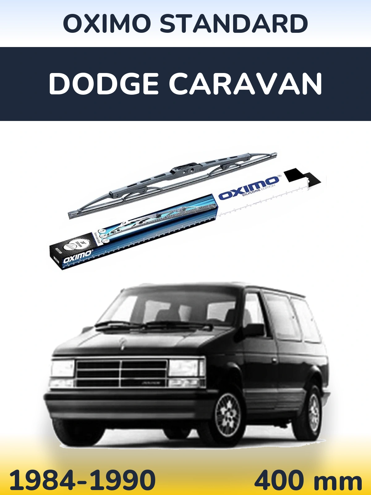 Tylna wycieraczka Oximo Standard 400 mm do Dodge Caravan 1984-1990