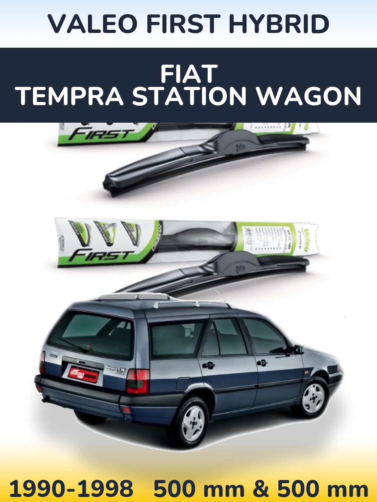 Komplet przednich wycieraczek Valeo First Hybrid 500 & 500 mm do Fiat Tempra Station Wagon 1990-1998