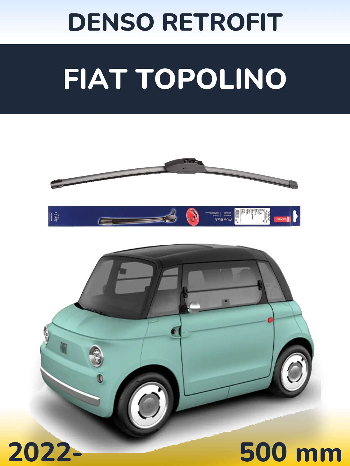Przednia wycieraczka Denso Retrofit 500 mm do Fiat Topolino 2022-2026