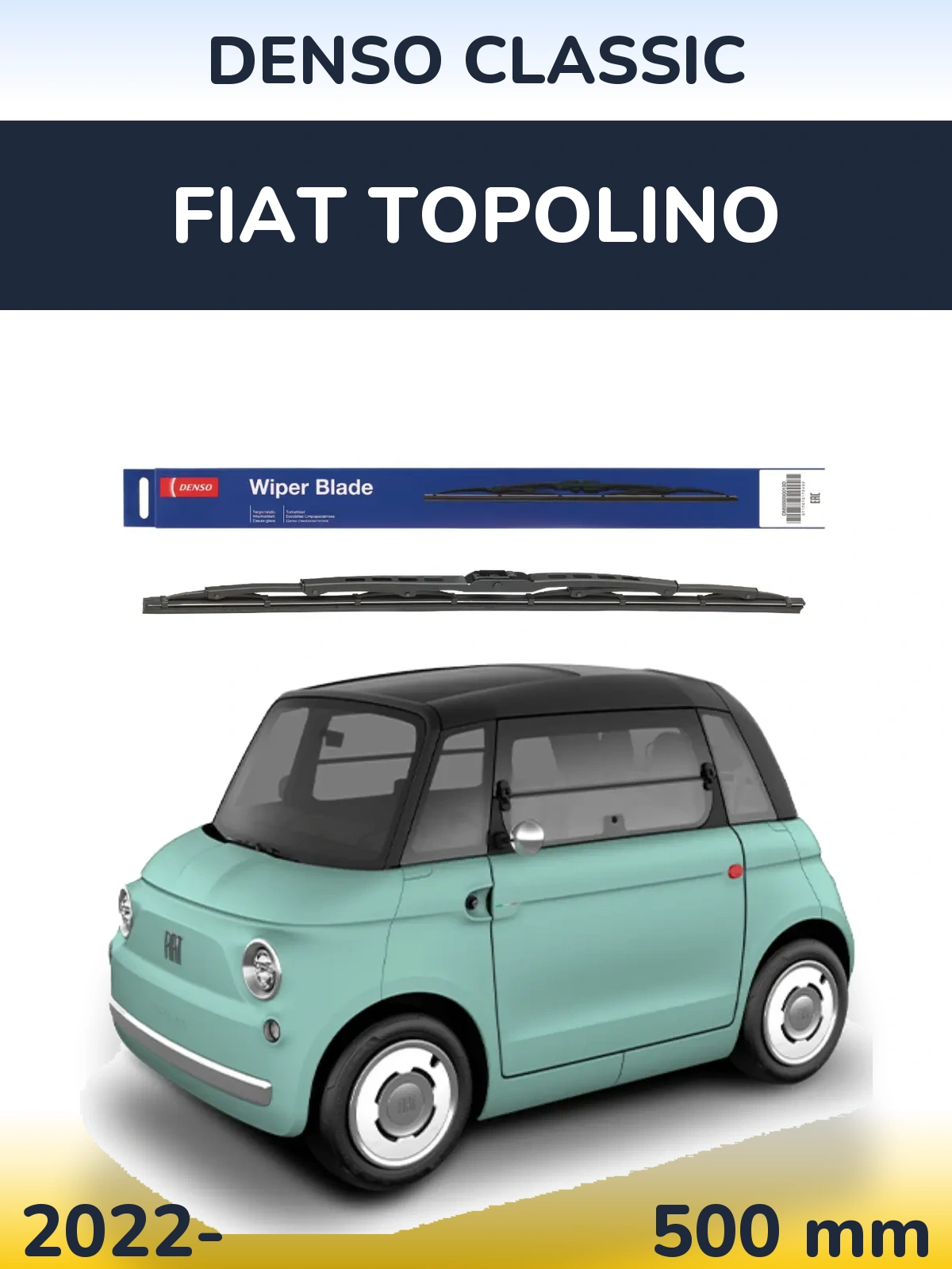 Przednia wycieraczka Denso Classic 500 mm do Fiat Topolino 2022-2026