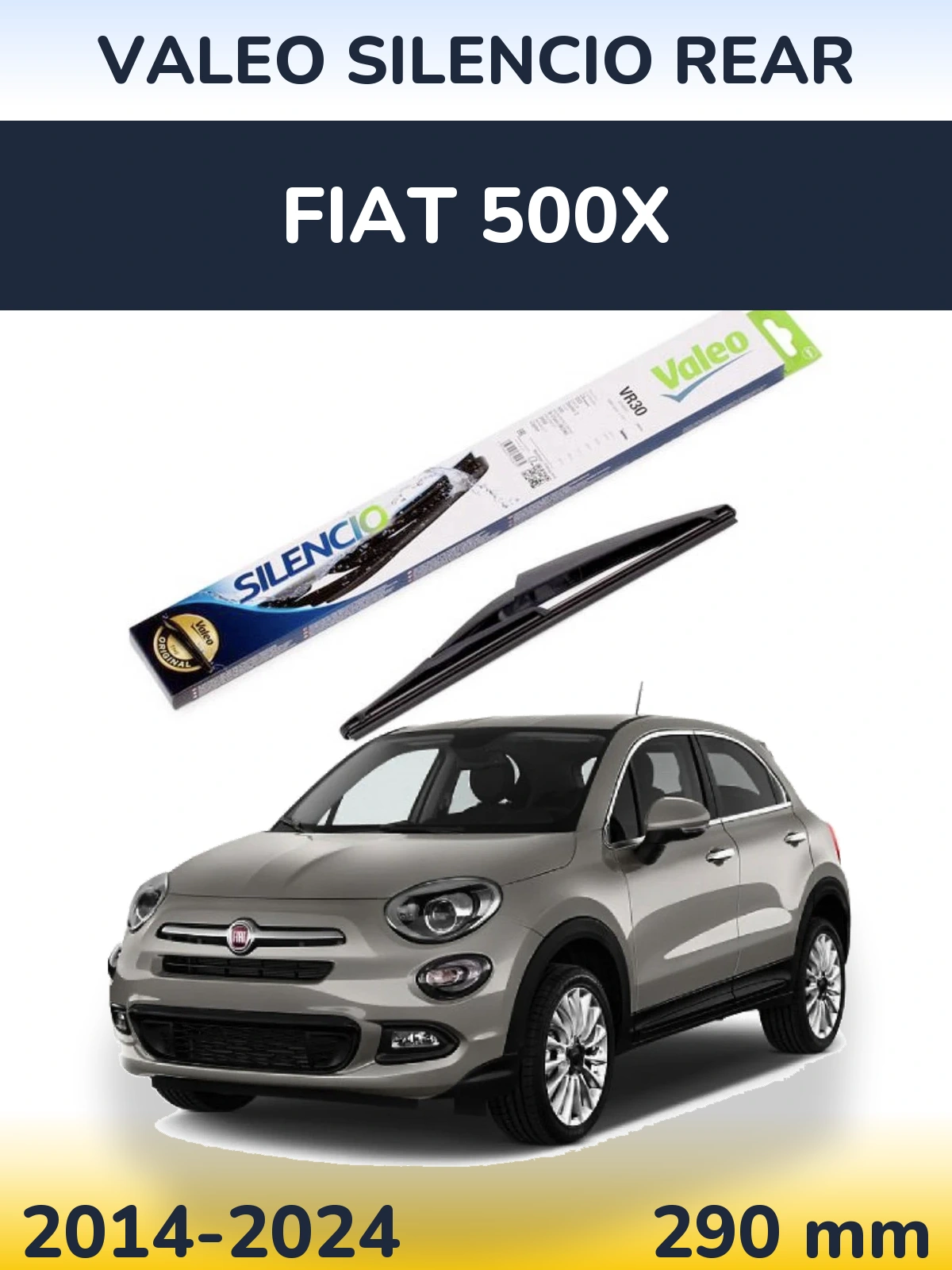 Задний дворник Valeo Silencio Rear 290 мм для Fiat 500X 2014-2024