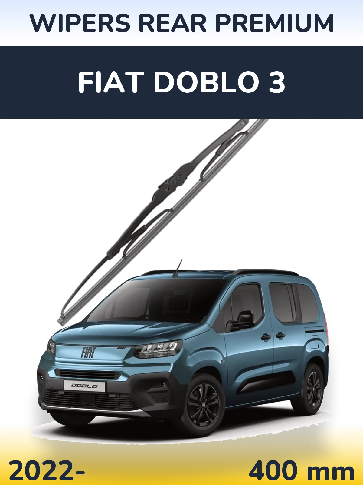 Tylna wycieraczka WIPERS REAR PREMIUM 400 mm do Fiat Doblo 3 2022-2026