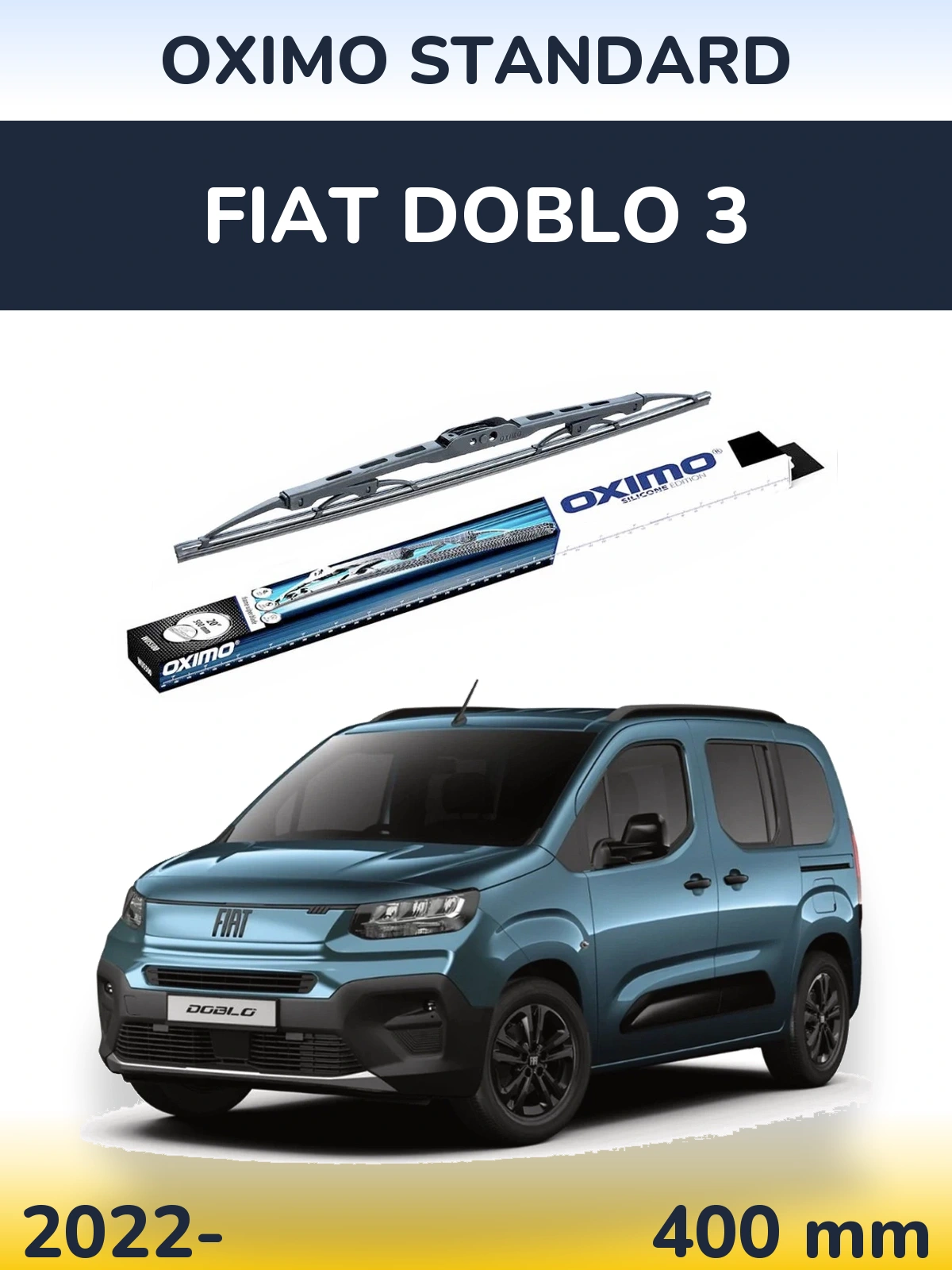 Tylna wycieraczka Oximo Standard 400 mm do Fiat Doblo 3 2022-2026