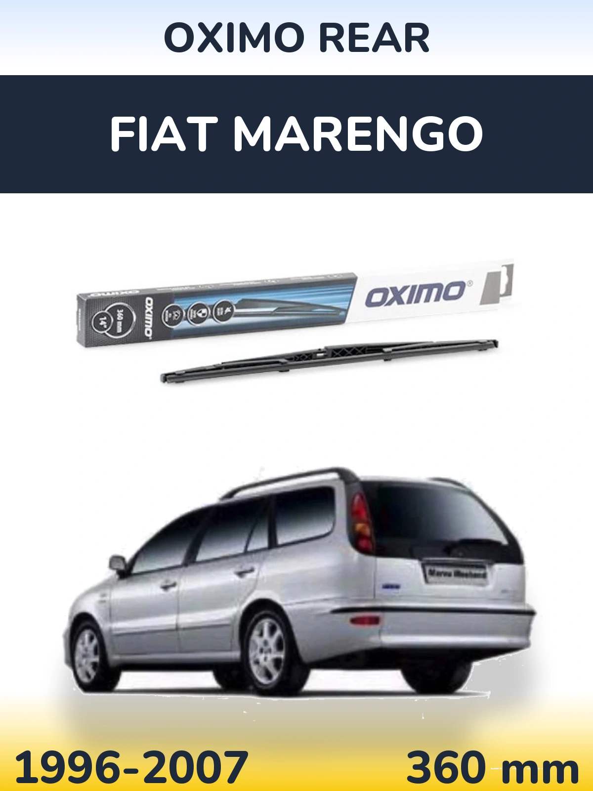 Rear wiper blade Oximo Rear 360 mm for Fiat Marengo 1996-2007