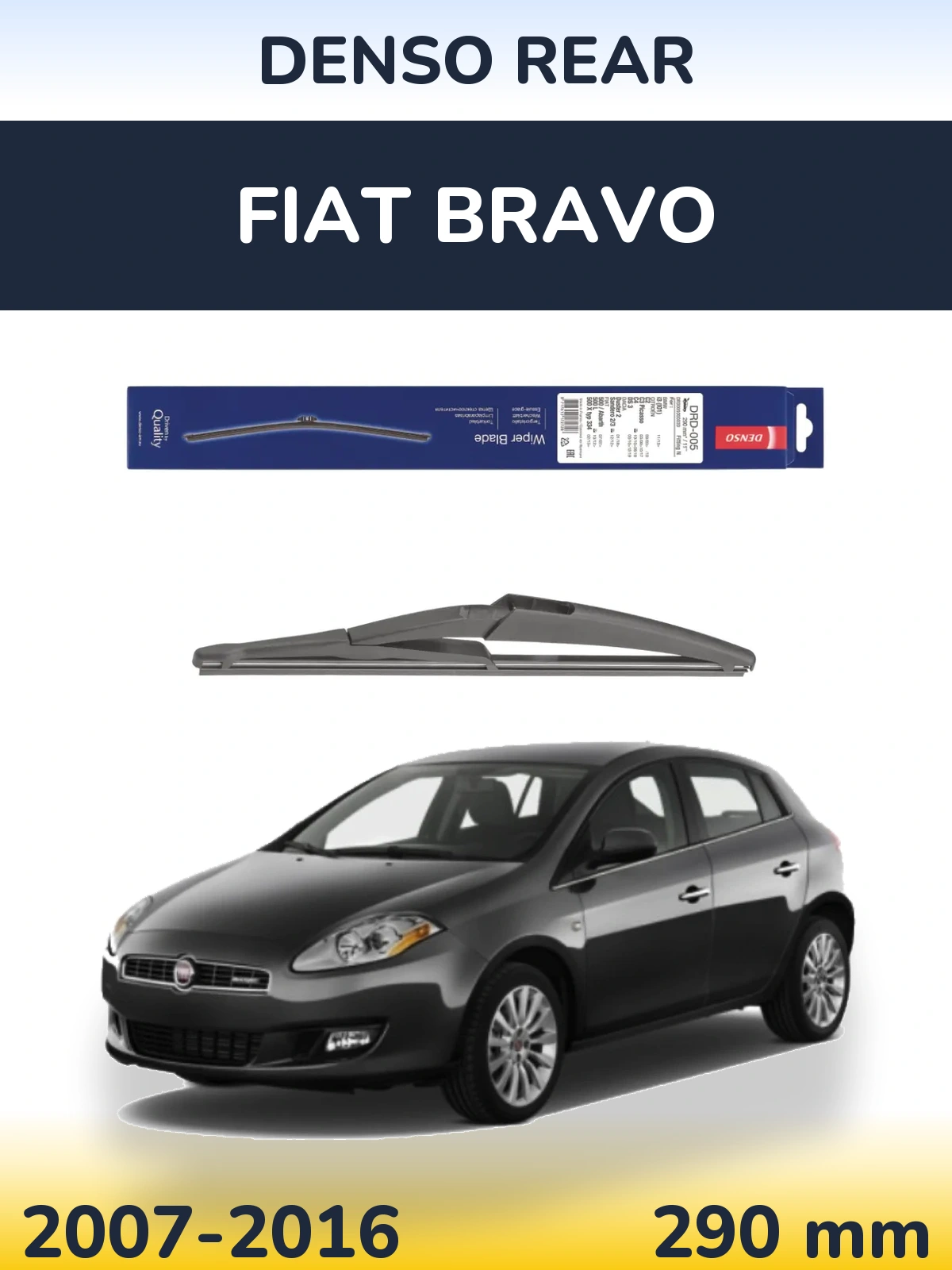 Задний дворник Denso Rear 290 мм для Fiat Bravo 2007-2016