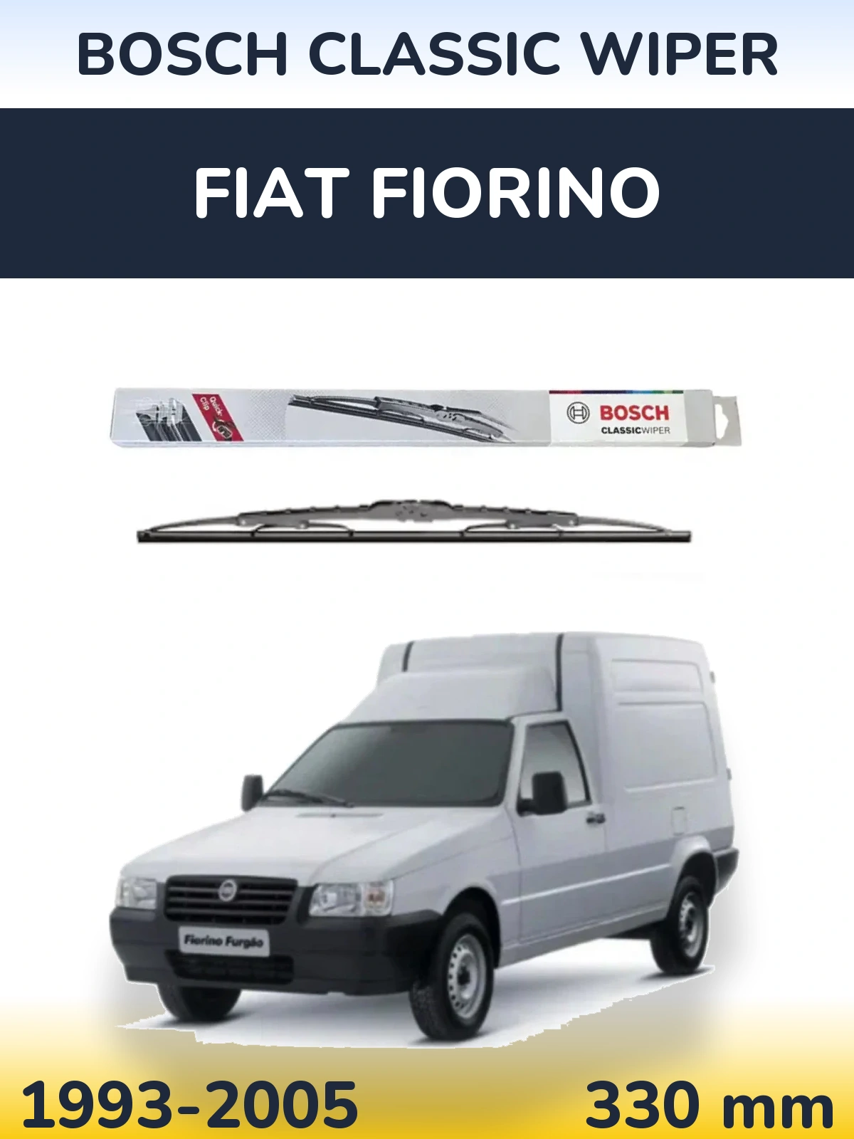 Rear wiper blade BOSCH Classic Wiper 340 mm for Fiat Fiorino 1993-2005