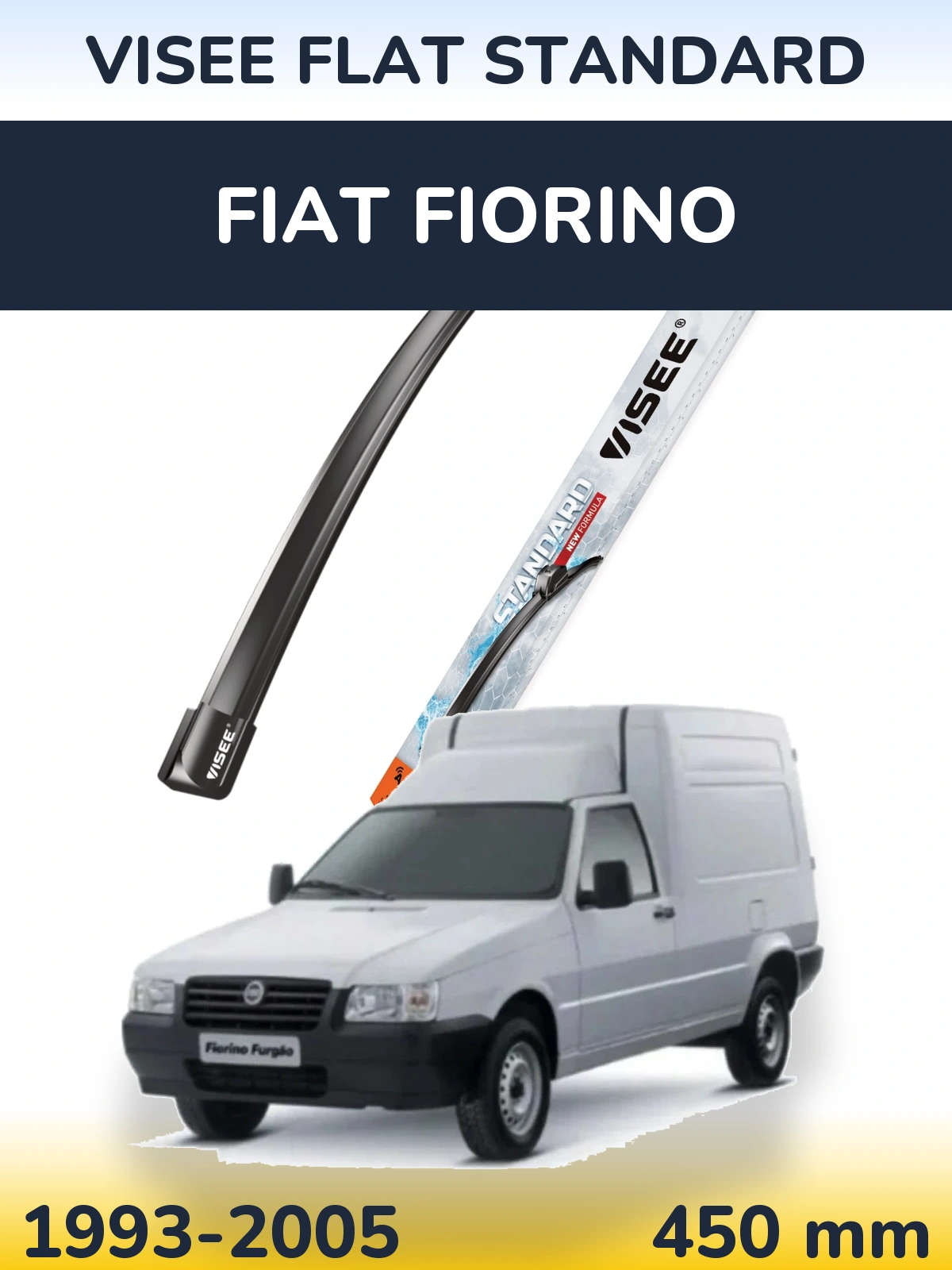 Przednia wycieraczka VISEE FLAT STANDARD 450 mm do Fiat Fiorino 1993-2005