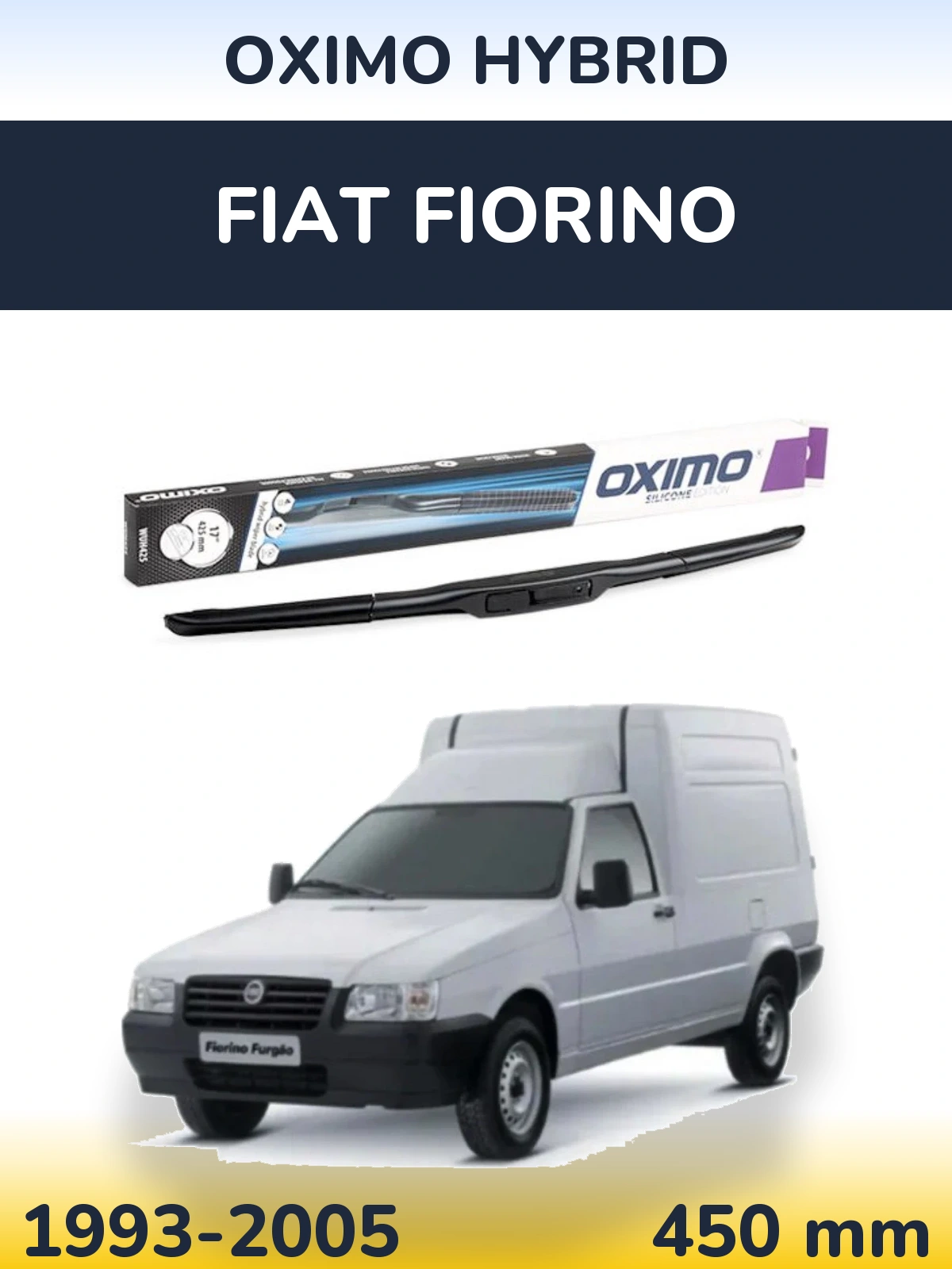 Przednia wycieraczka Oximo Hybrid 450 mm do Fiat Fiorino 1993-2005