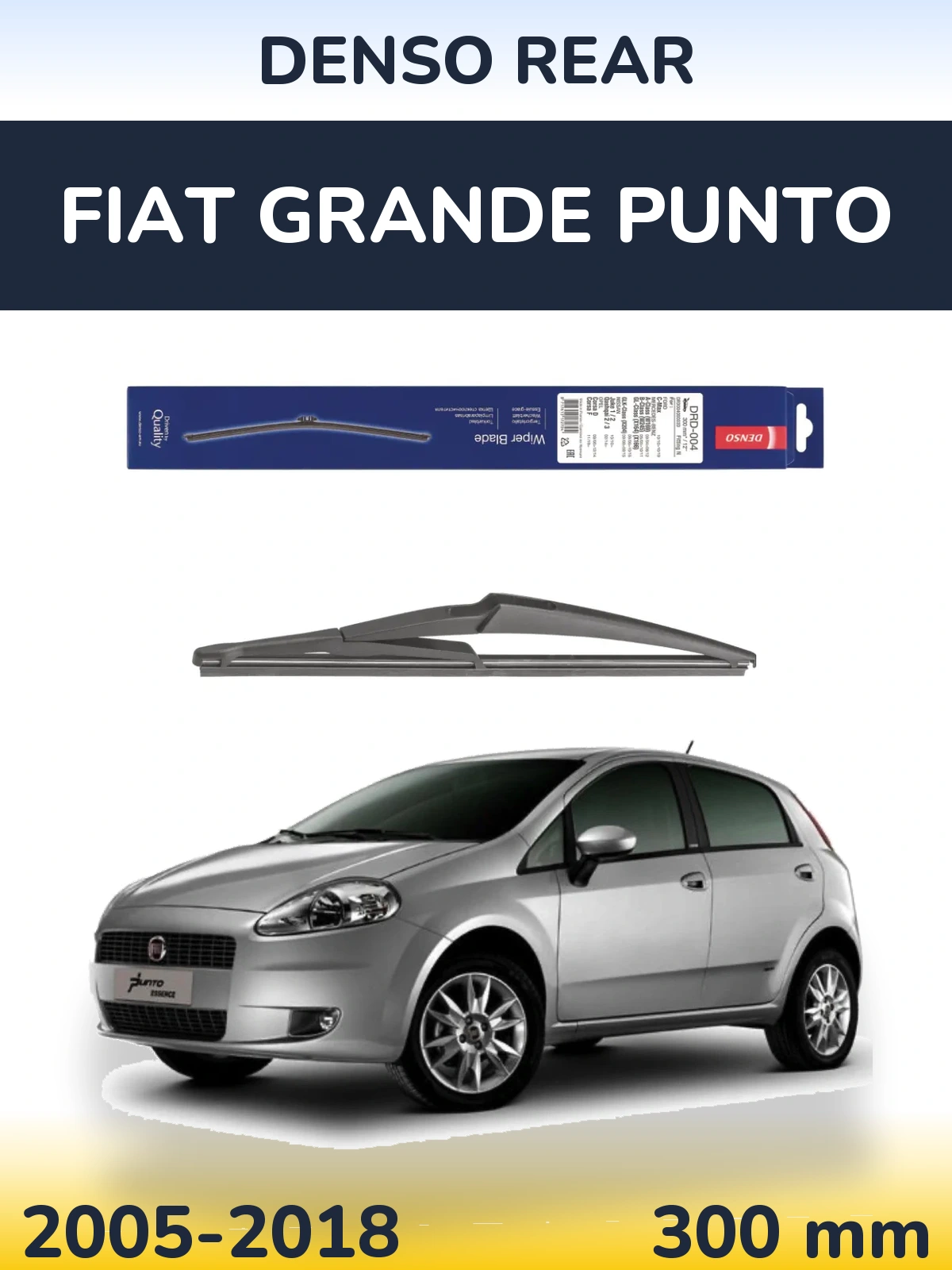 Задний дворник Denso Rear 300 мм для Fiat Grande Punto 2005-2018
