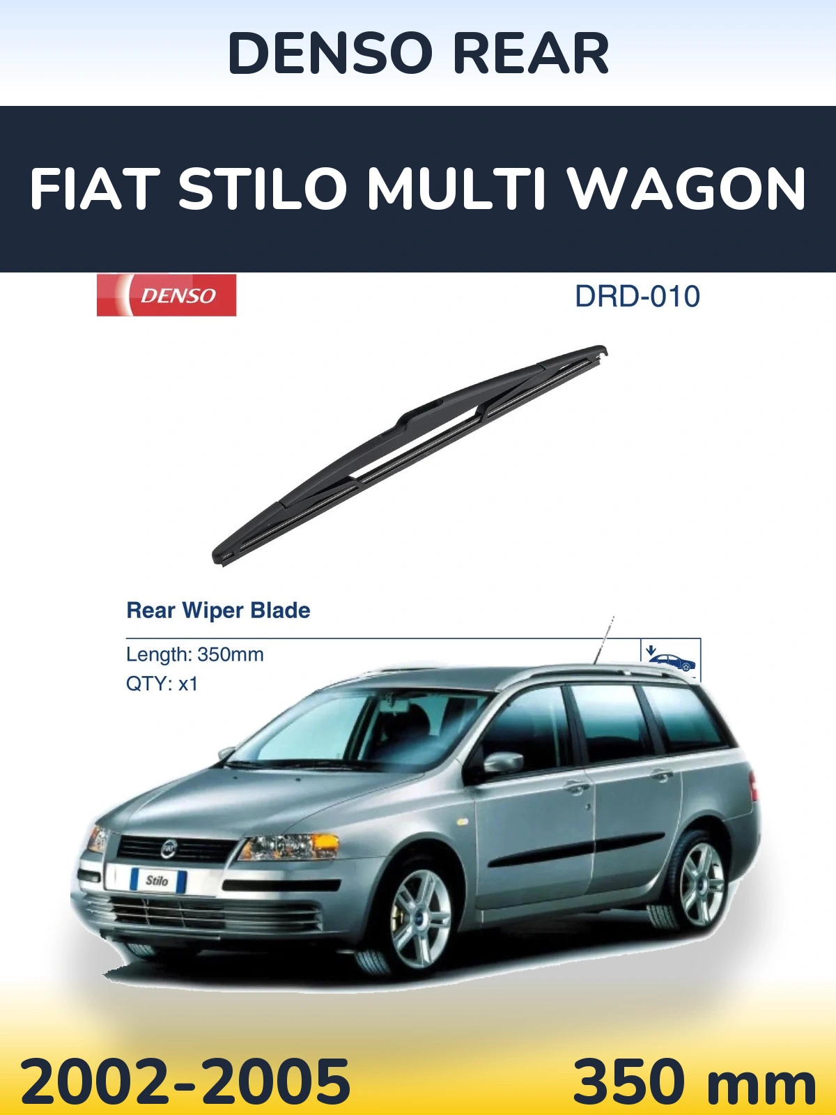 Задний дворник Denso Rear 350 мм для Fiat Stilo Multi Wagon 2002-2005