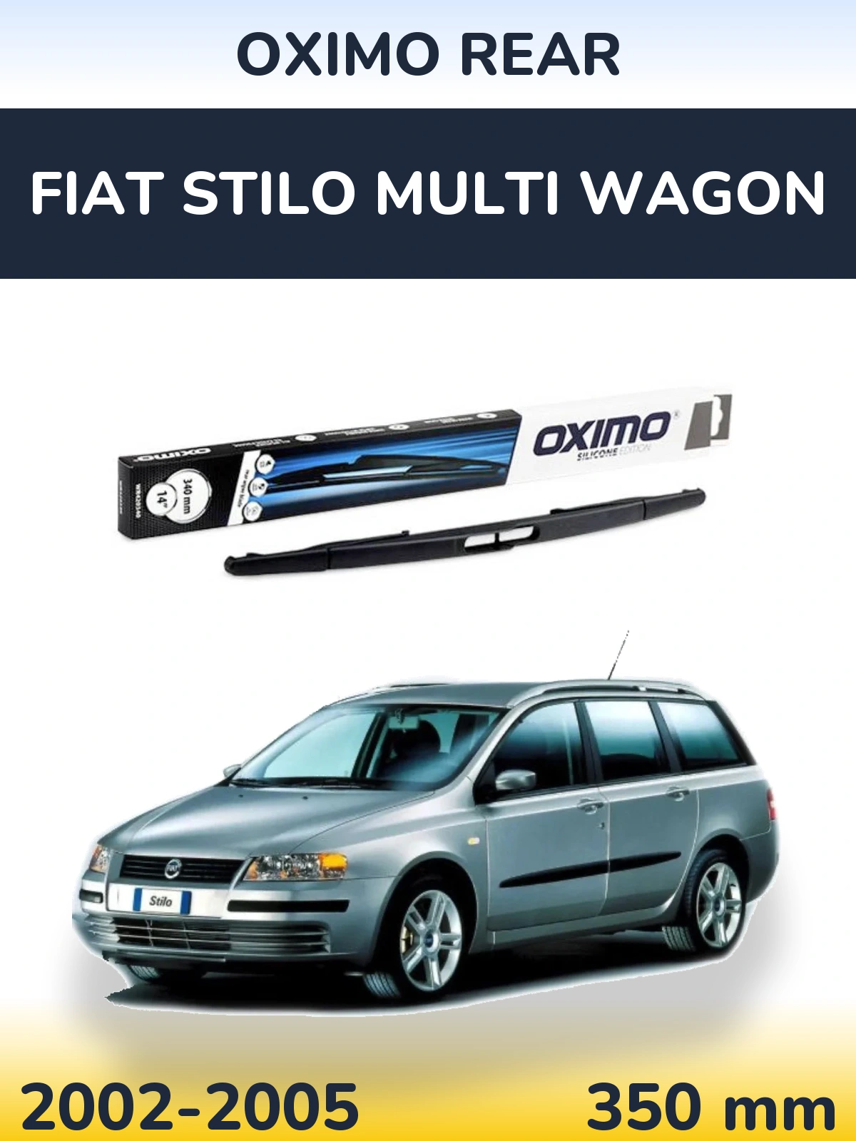 Rear wiper blade Oximo Rear 350 mm for Fiat Stilo Multi Wagon 2002-2005